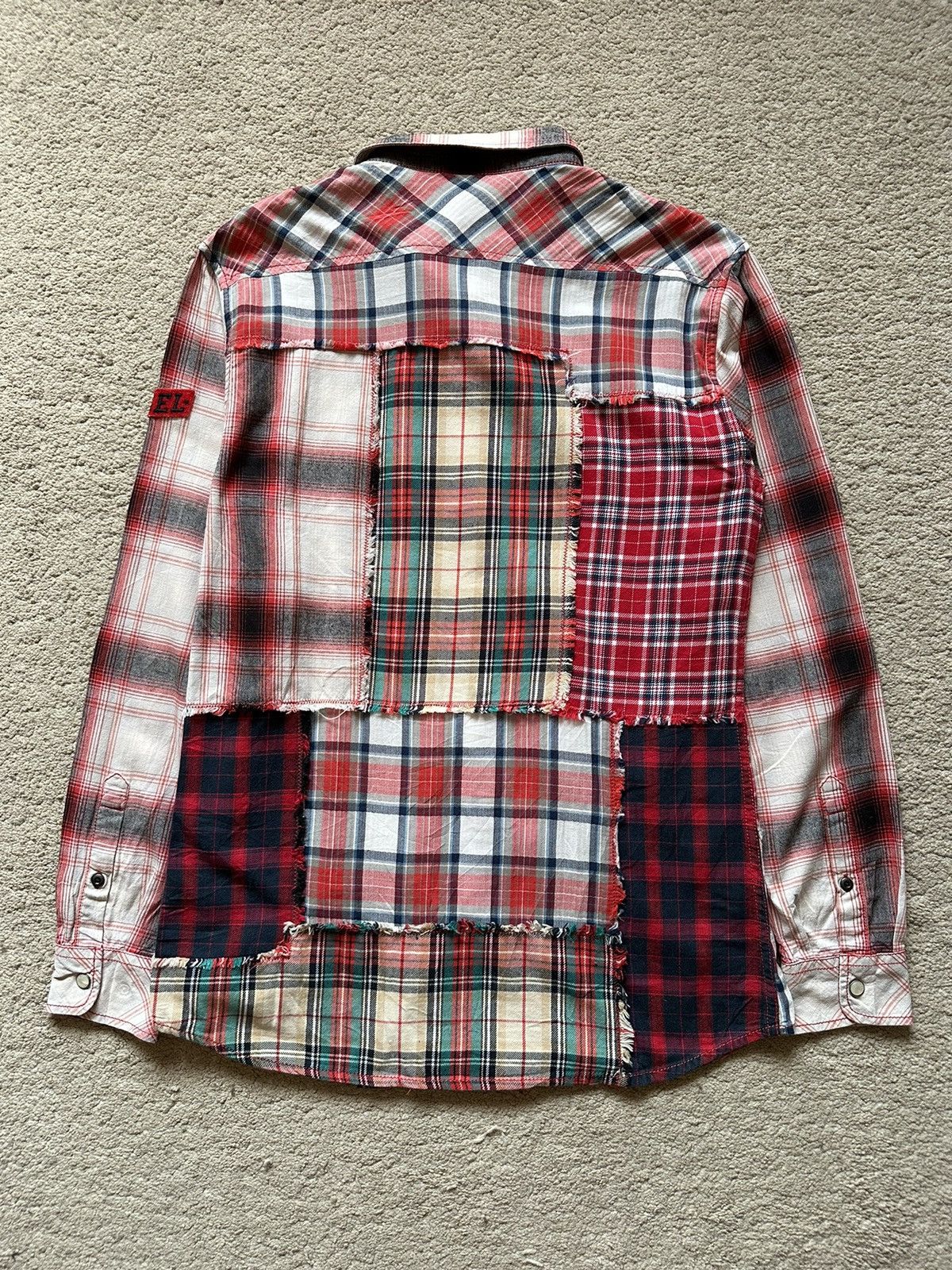 Diesel 2000s Diesel Patchwork Shirt Size US S / EU 44-46 / 1 - 12 Thumbnail