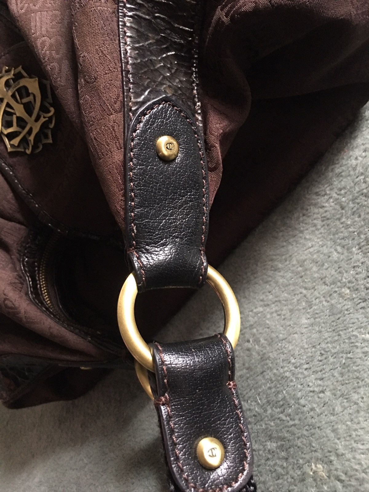 Just Cavalli × Roberto Cavalli JUST CAVALLI Brown Monogram Handbag Shoulder Bag Size ONE SIZE - 7 Thumbnail