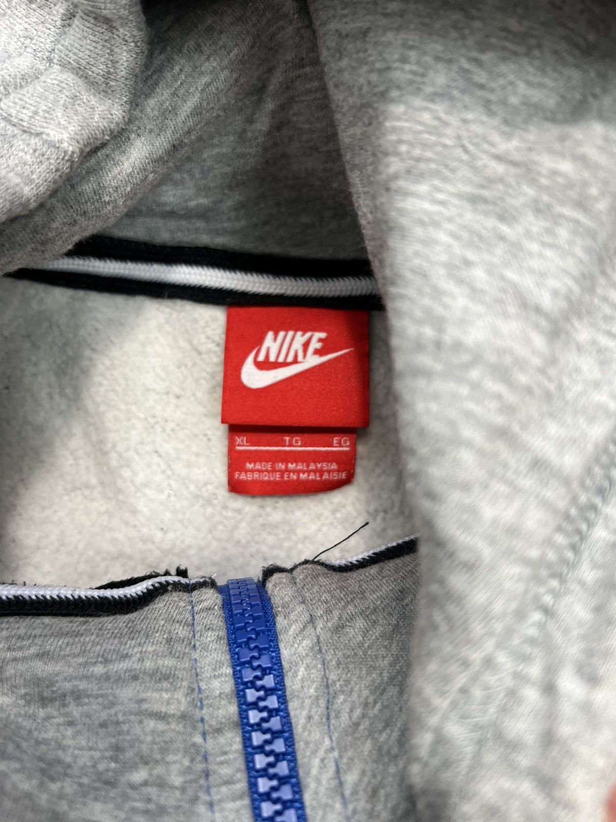 Nike Hoodie Nike grey blue zipped Size US XL / EU 56 / 4 - 3 Thumbnail