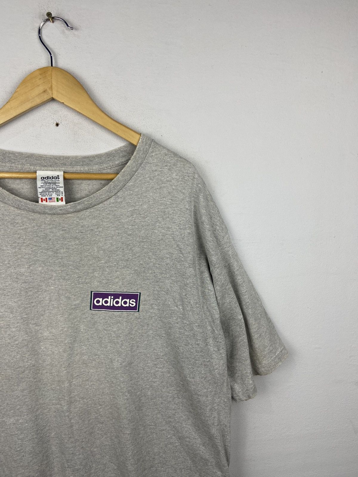 Adidas × Other × Vintage Vintage Adidas Stripe Tee Very Rare Size US L / EU 52-54 / 3 - 8 Thumbnail