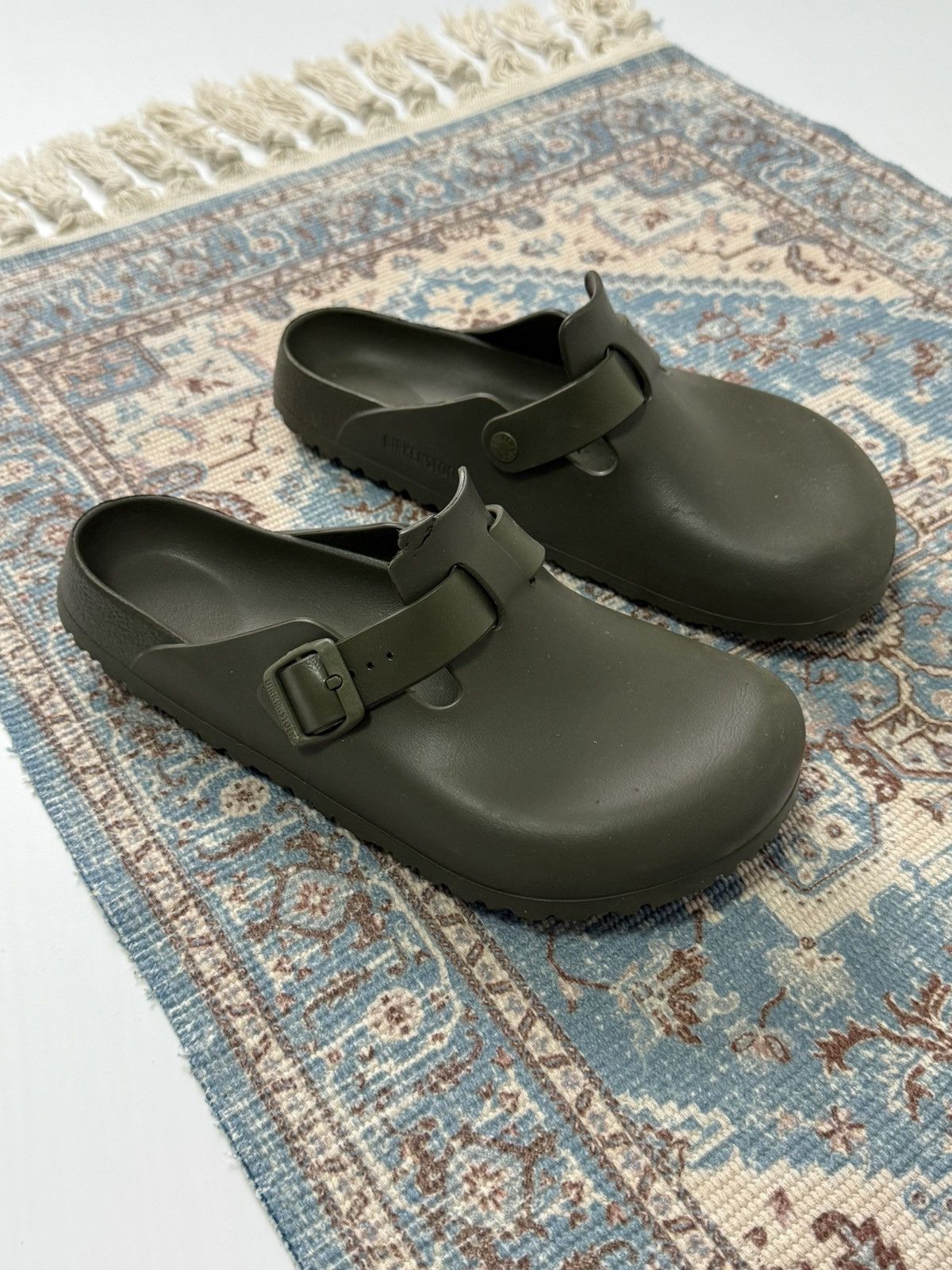 Birkenstock Birkenstock Boston Rubber Khaki Sandals Size US 10 / EU 43 - 1 Thumbnail
