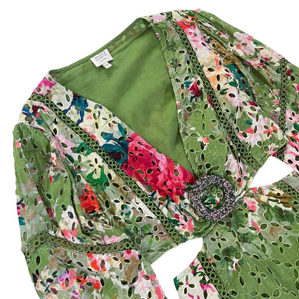 Other HEMANT AND NANDITA Zaria Short Dress in Military Green Size XL / US 12-14 / IT 48-50 - 5 Thumbnail