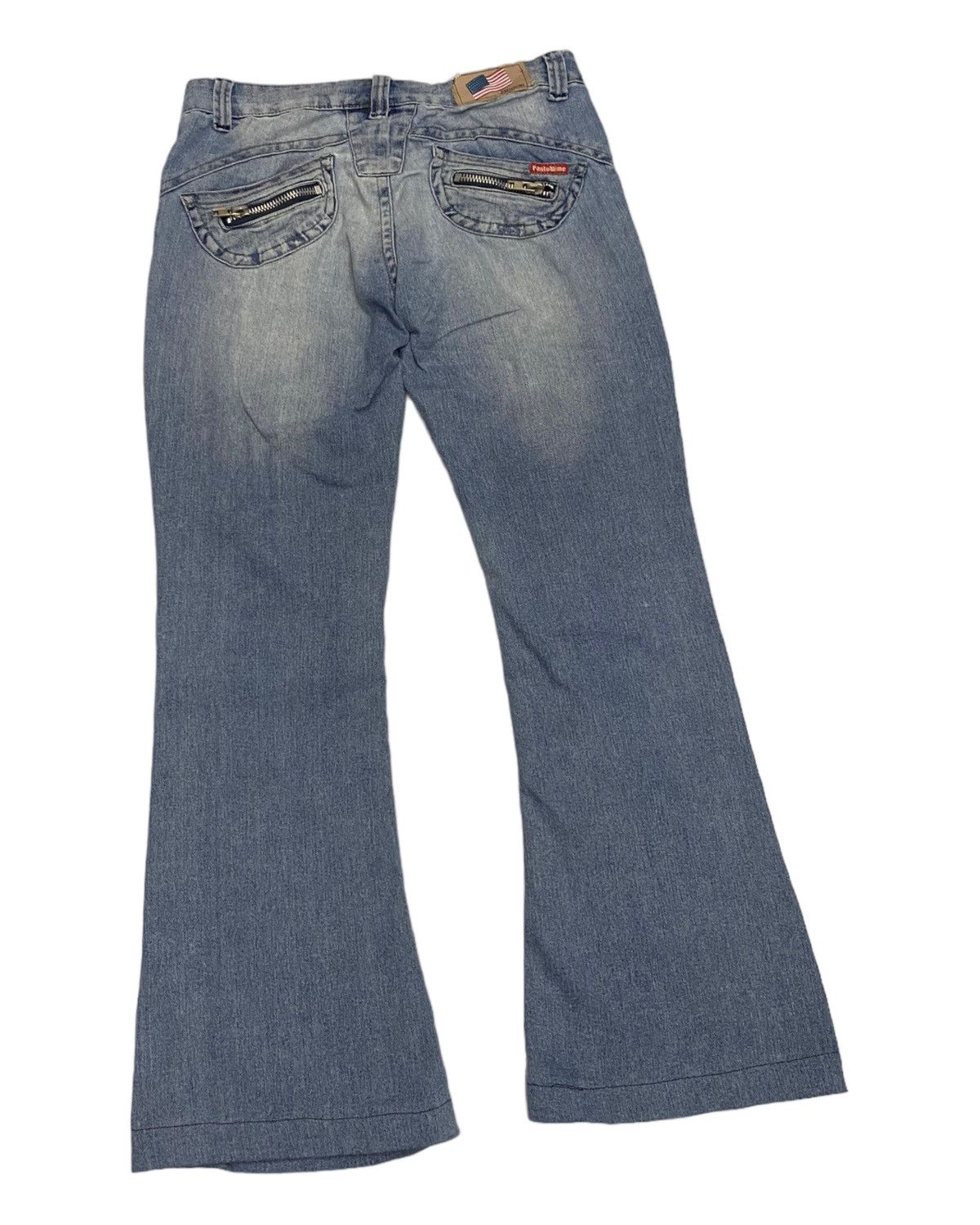 If Six Was Nine FLARE JEANS PANTOMIME ZIPPER POCKET DISTRESSED FLARED JEANS Size US 30 / EU 46 - 4 Thumbnail