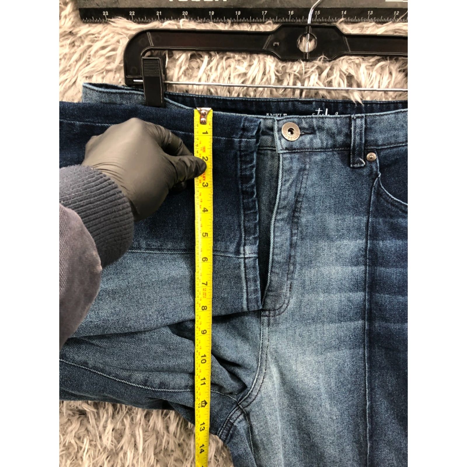 Vintage Style&co. Ankle Jeans Jeans Dark Wash Blue Denim Size 12 Womens High Rise 26in Inseam Regular 32in Waist Blue Size 34" / US 12 / IT 48 - 4 Thumbnail