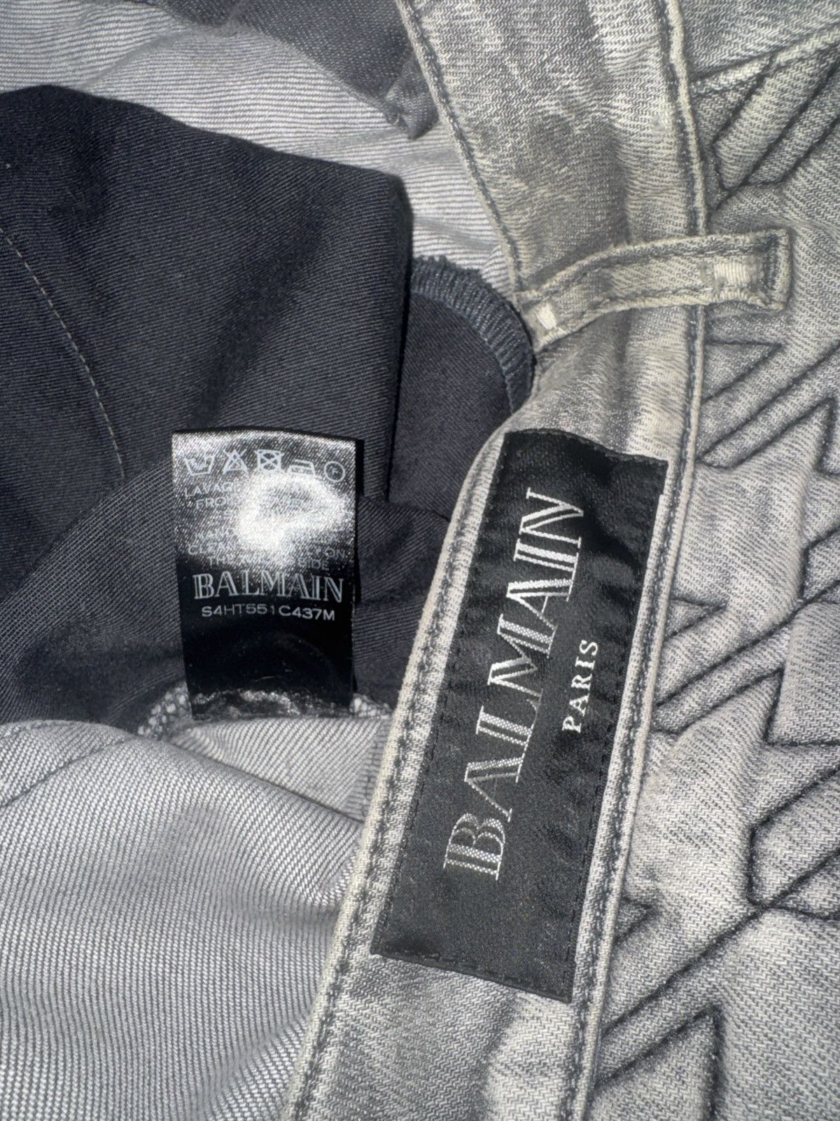 Balmain Balmain Gray Biker Denim Size US 30 / EU 46 - 7 Thumbnail