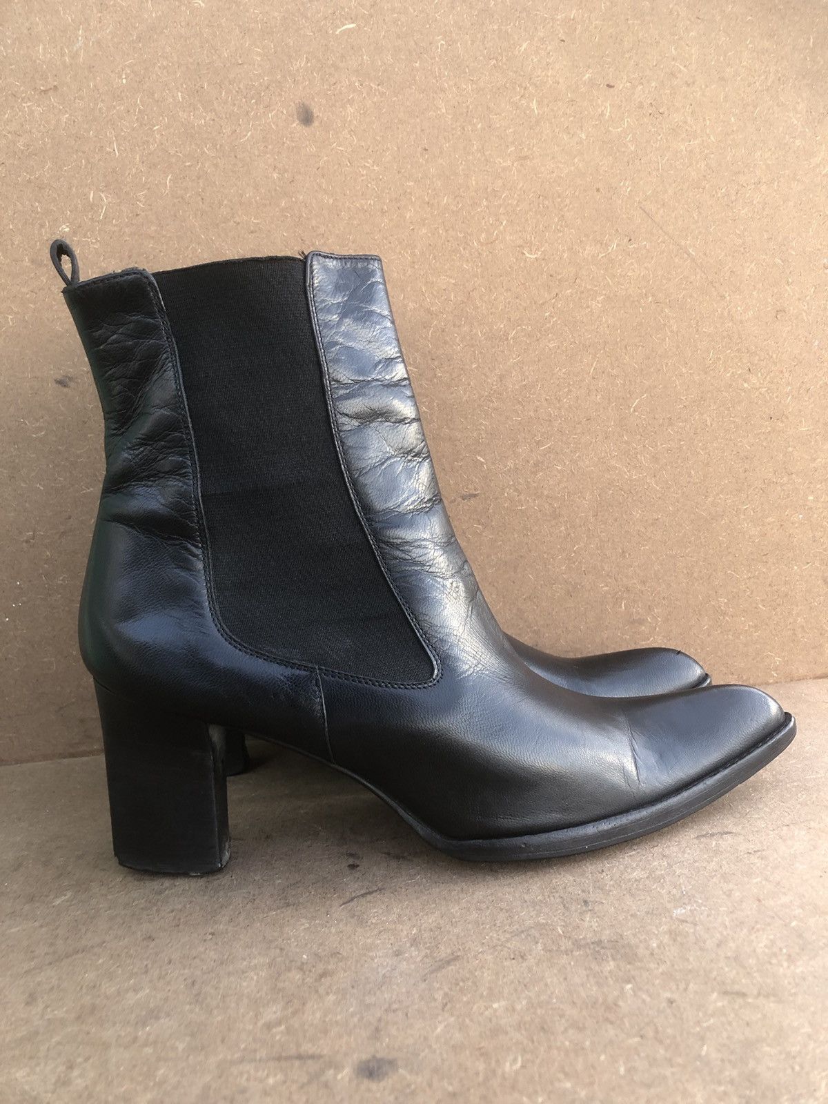 Miu Miu MIU MIU Black Calfskin Leather Women’s Boots Size 37.7 Size US 7.5 / IT 37.5 - 1 Thumbnail
