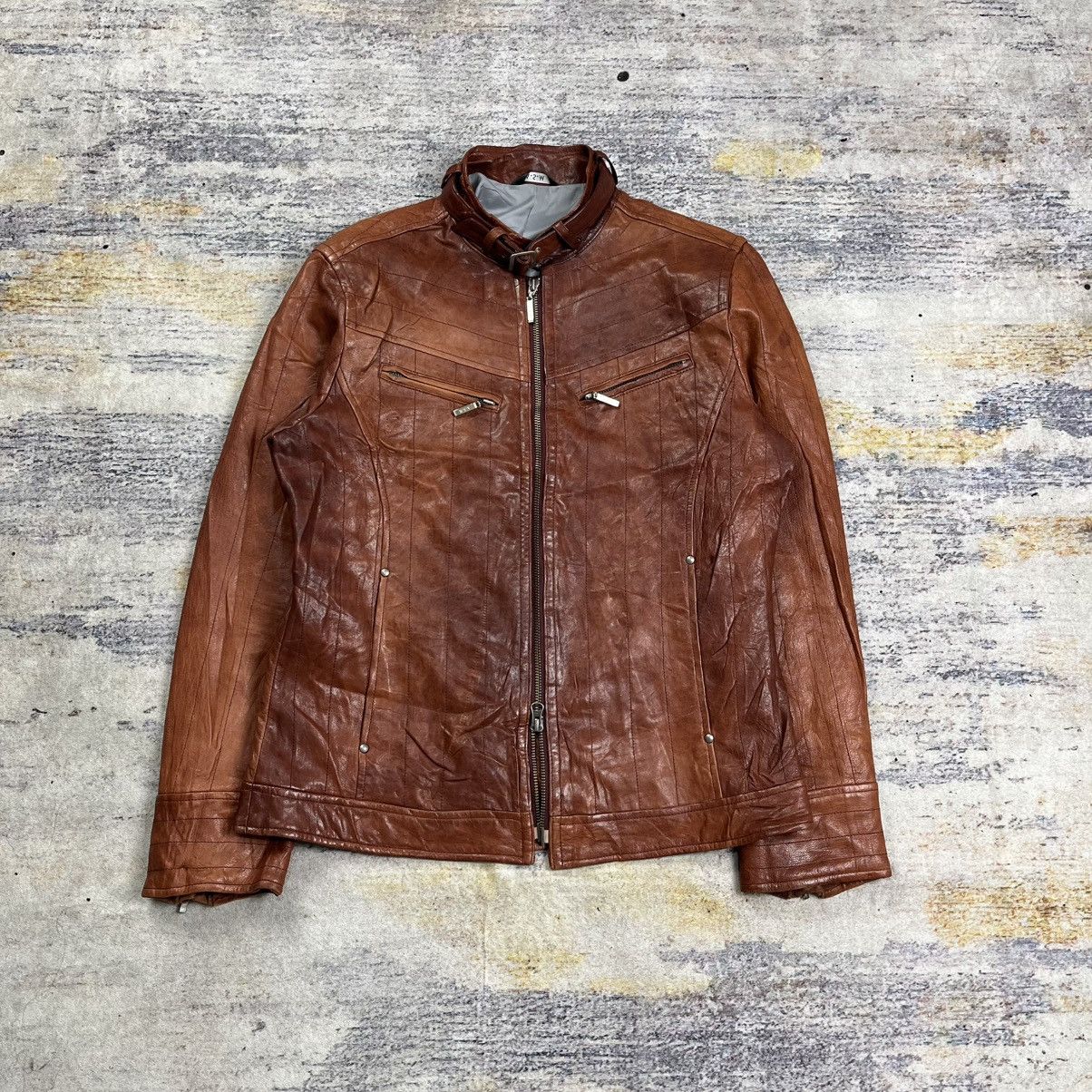 Tornado Mart ASM atelier sab men double zipper bikers leather jacket Size US M / EU 48-50 / 2 - 3 Thumbnail