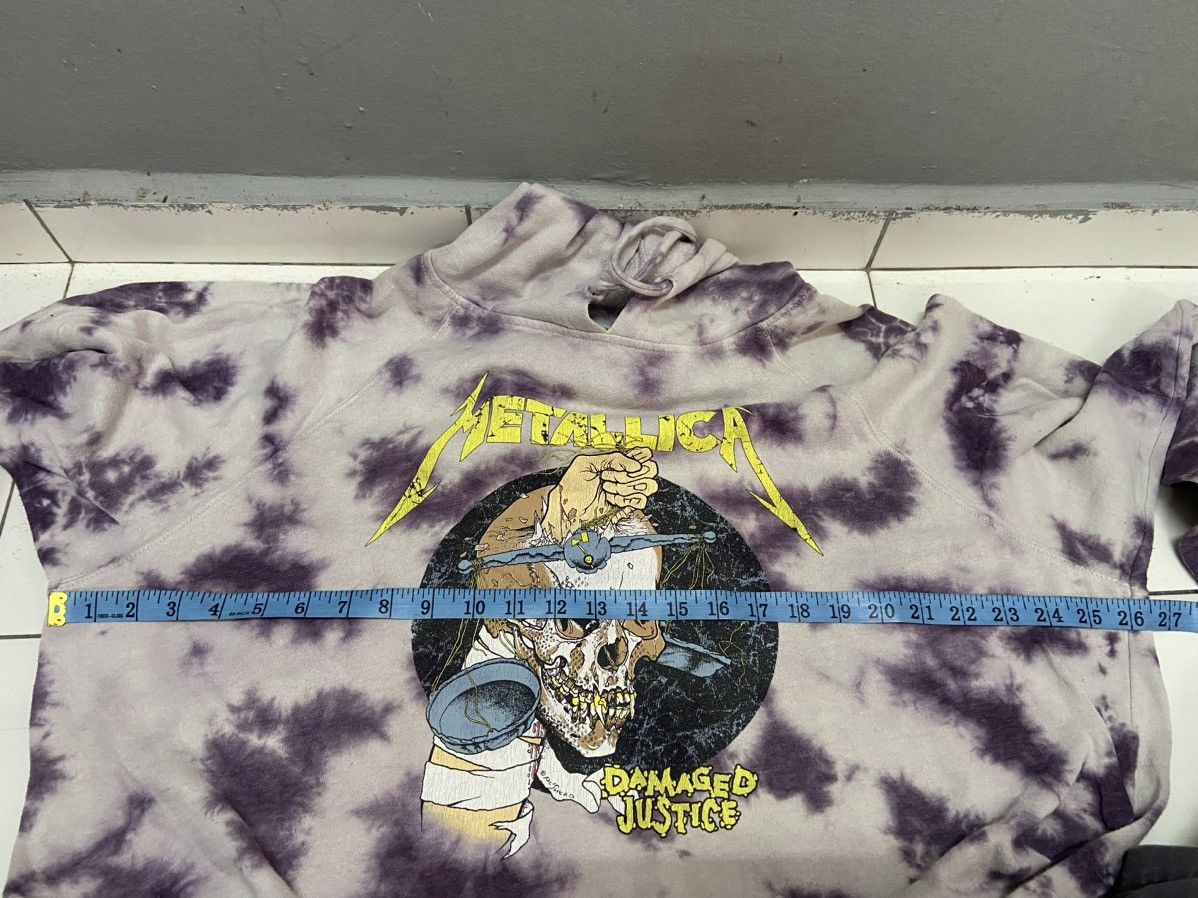 Metallica METALLICA DAMAGED JUSTICE PUSHEAD OVERSIZED HOODIE Size XL / US 12-14 / IT 48-50 - 9 Thumbnail