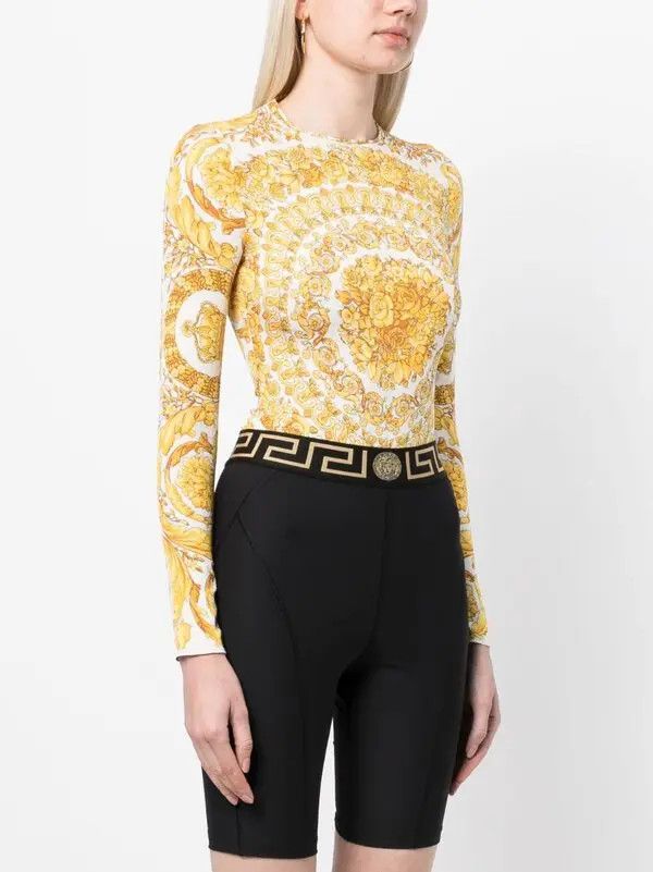 Versace o1y0226 Bodysuit in Yellow/White Size M / US 6-8 / IT 42-44 - 3 Thumbnail