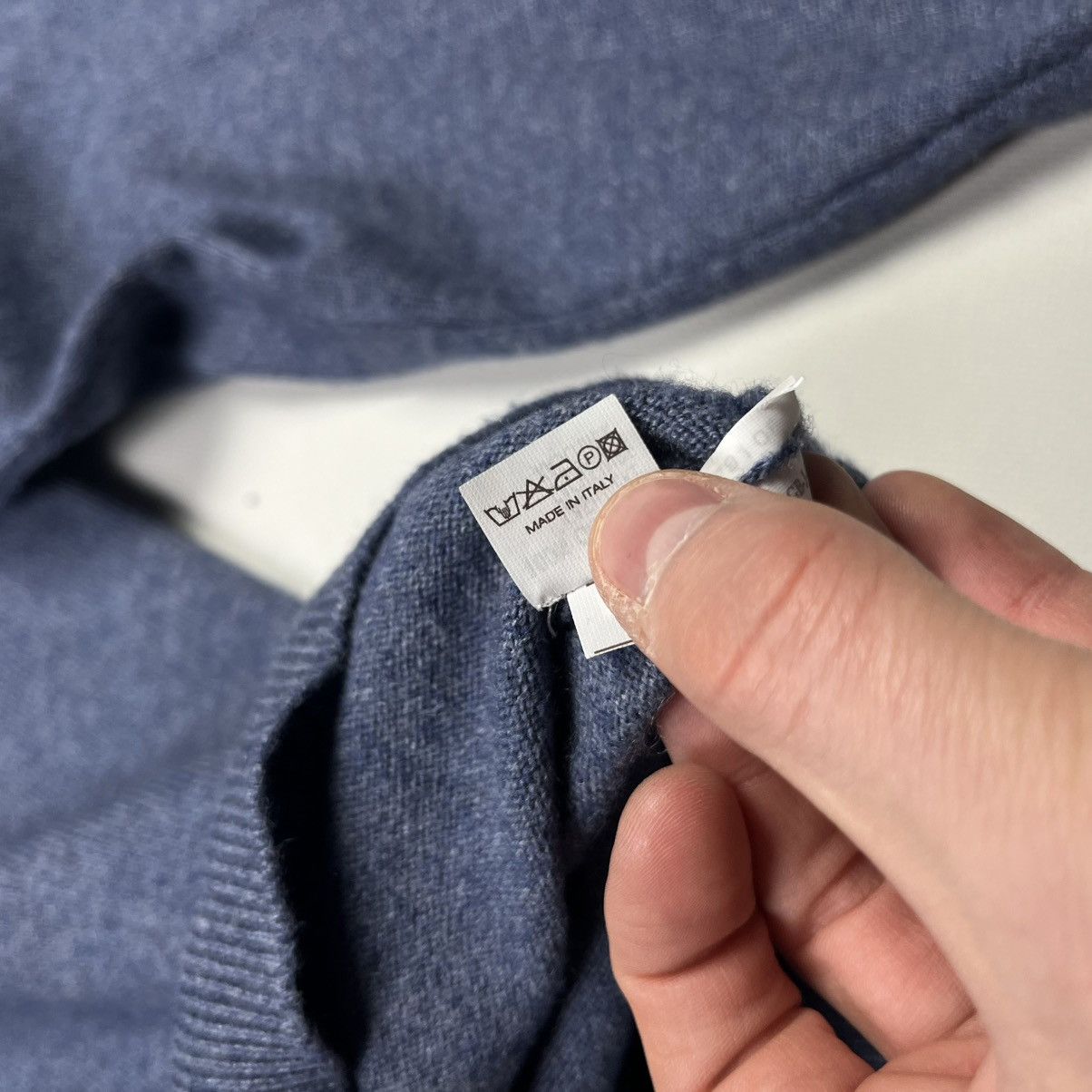 Brunello Cucinelli Brunello Cucinelli Cashmere Button Polo Sweater Blue Size US M / EU 48-50 / 2 - 8 Thumbnail