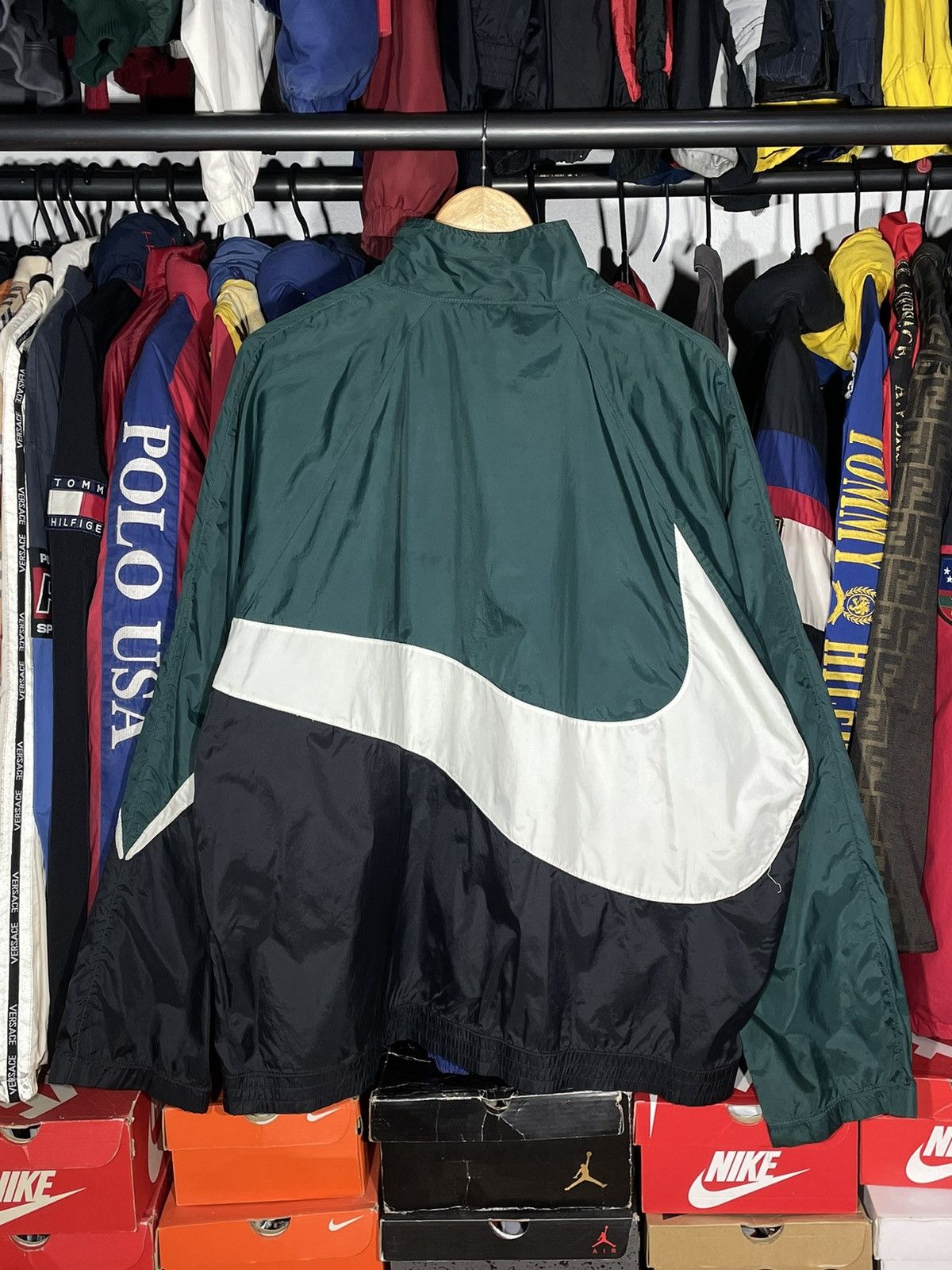 Nike × Vintage Windbreaker Nike Big Swoosh Vintage 90’s Size US XL / EU 56 / 4 - 11 Thumbnail