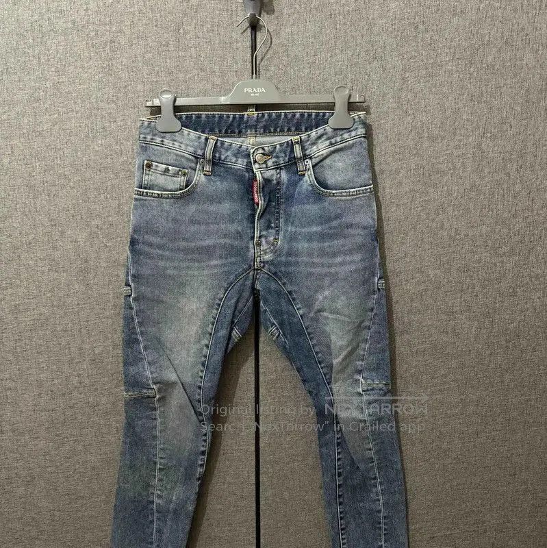 Dsquared2 DSQUARED2 Light Blue Cotton Logo Pants . Size US 27 - 1 Thumbnail