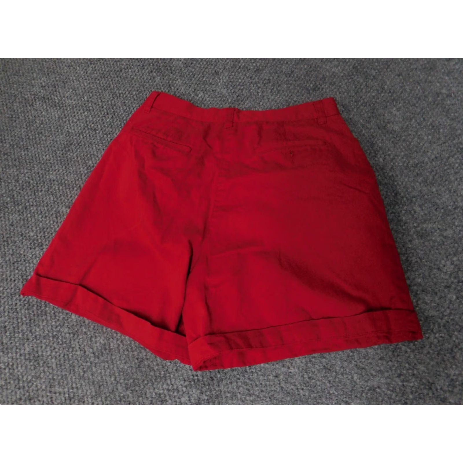 Jones New York Jones New York Womens Shorts 10 Red Chino Straight Cuffed Knit Cotton Flat Front Eyelet Casual Regular Mid Rise Womens Shorts 10 Red Jones New York Size 32" / US 10 / IT 46 - 6 Thumbnail