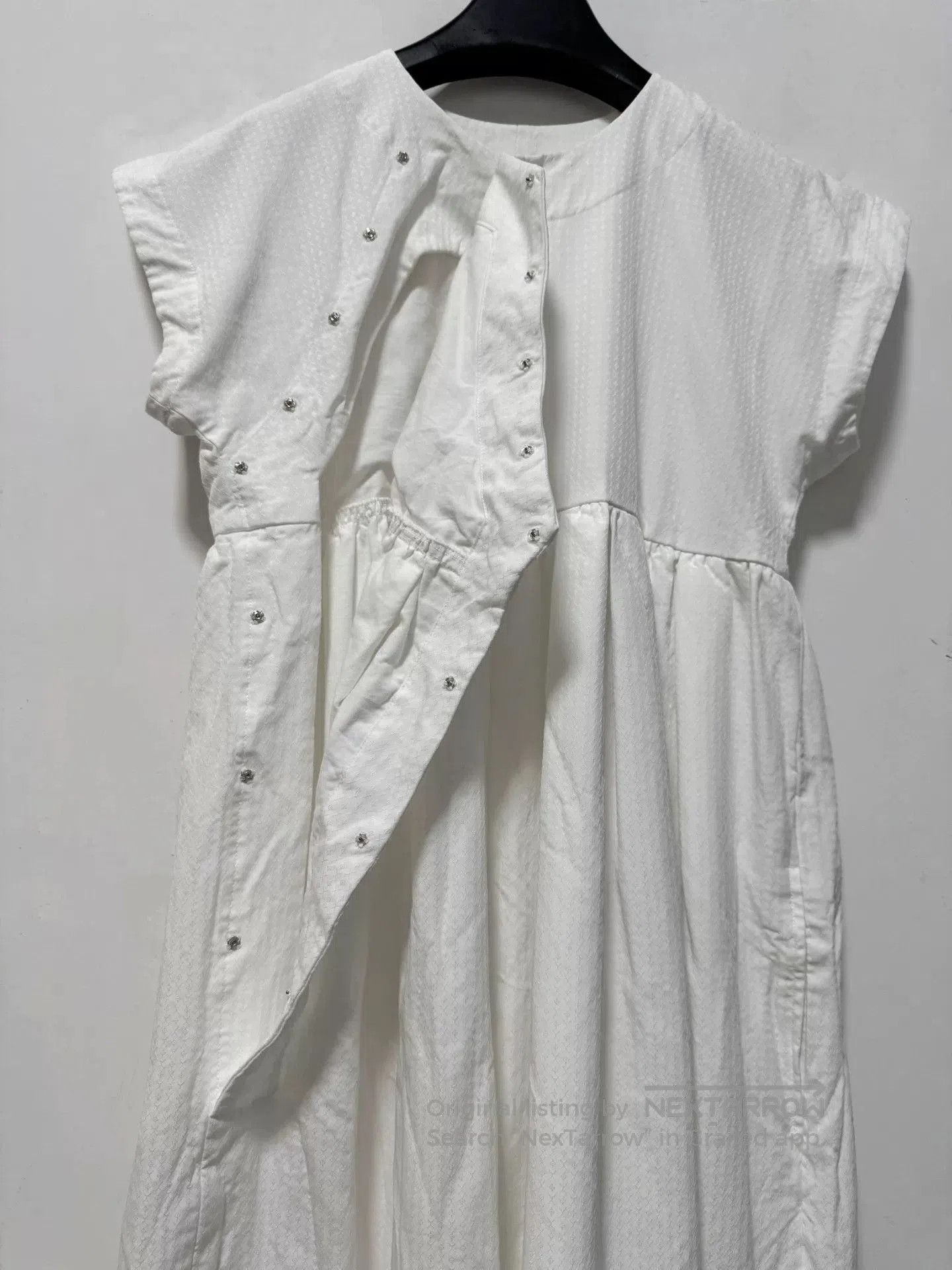 Comme des Garcons CDG comcom Floral Embroidered Mandarin Collar Dress. Size US 26 / EU 42 - 3 Thumbnail