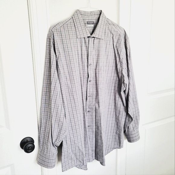 Van Heusen Flex Regular Fit Plaid Long Slv Button-Up Shirt Sz 18/34-35 Size US XXL / EU 58 / 5 - 4 Thumbnail