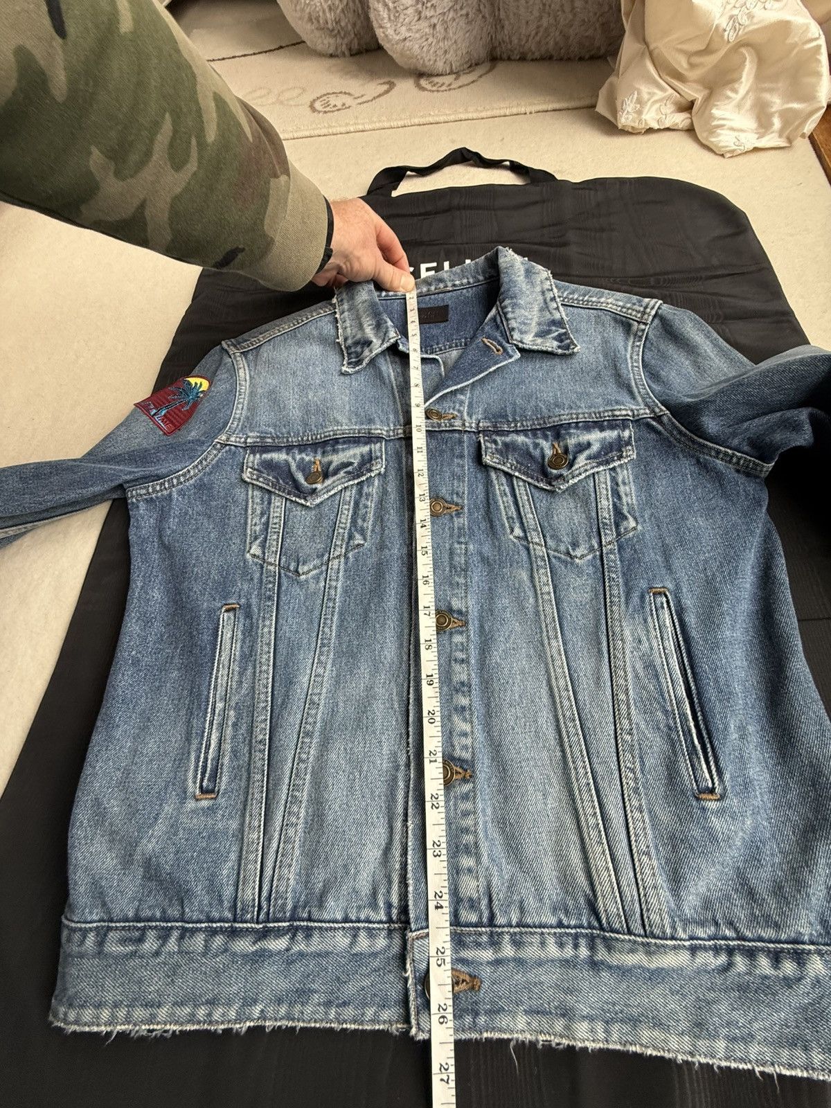 Saint Laurent Paris SS16 Saint Laurent Hedi Slimane palm tree denim jacket XL Size US XL / EU 56 / 4 - 5 Thumbnail