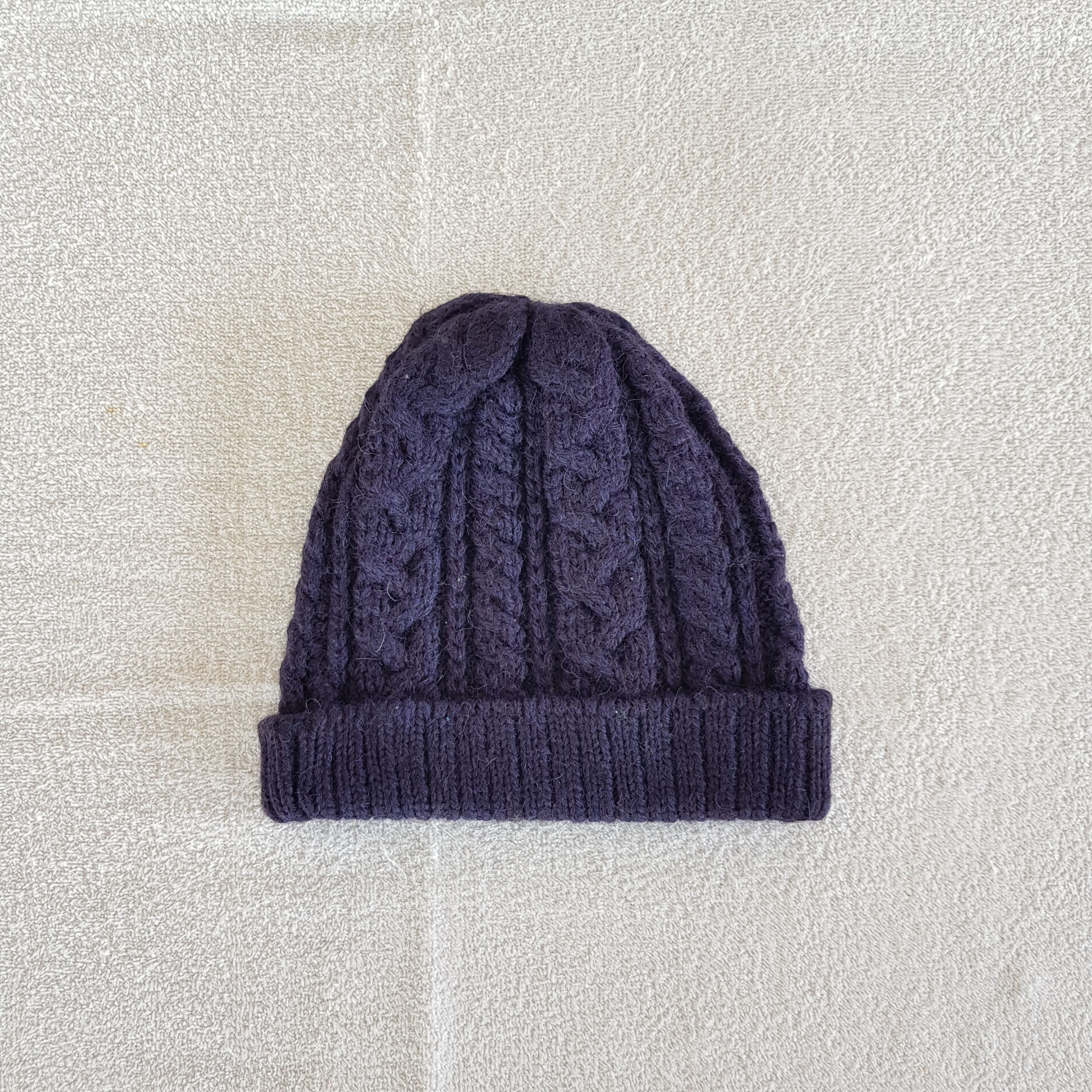 Homespun Knitwear Vintage Aran Isle Knit Beanie Y2K Crochet Snow Caps Hats Size ONE SIZE - 5 Thumbnail