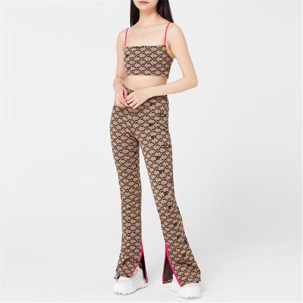 Off-White o1g2r1mq1224 Monogram Crop Top in Brown & Black Size S / US 4 / IT 40 - 2 Thumbnail