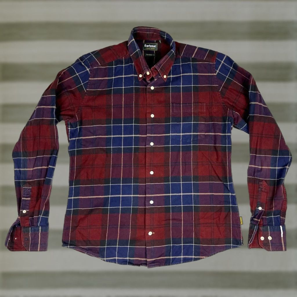 Barbour Barbour Mens Button-Up Shirt Tailored Fit Classic Tartan Lustleigh S Small Multicolor 100% Cotton Flannel Shirt Mens Size US S / EU 44-46 / 1 - 1 Thumbnail