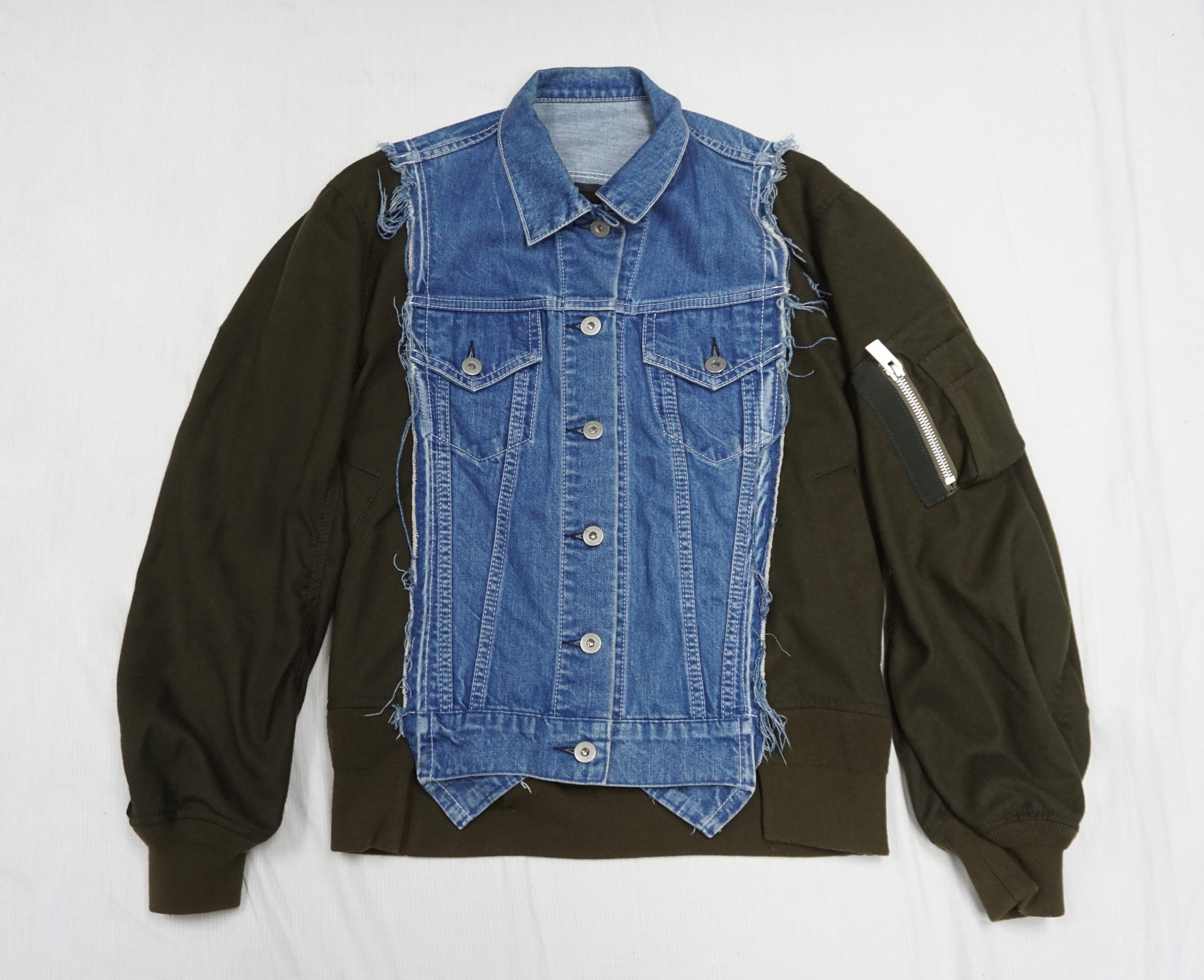 Sacai Sacai Hybrid Docking Denim Jacket Size US M / EU 48-50 / 2 - 1 Thumbnail