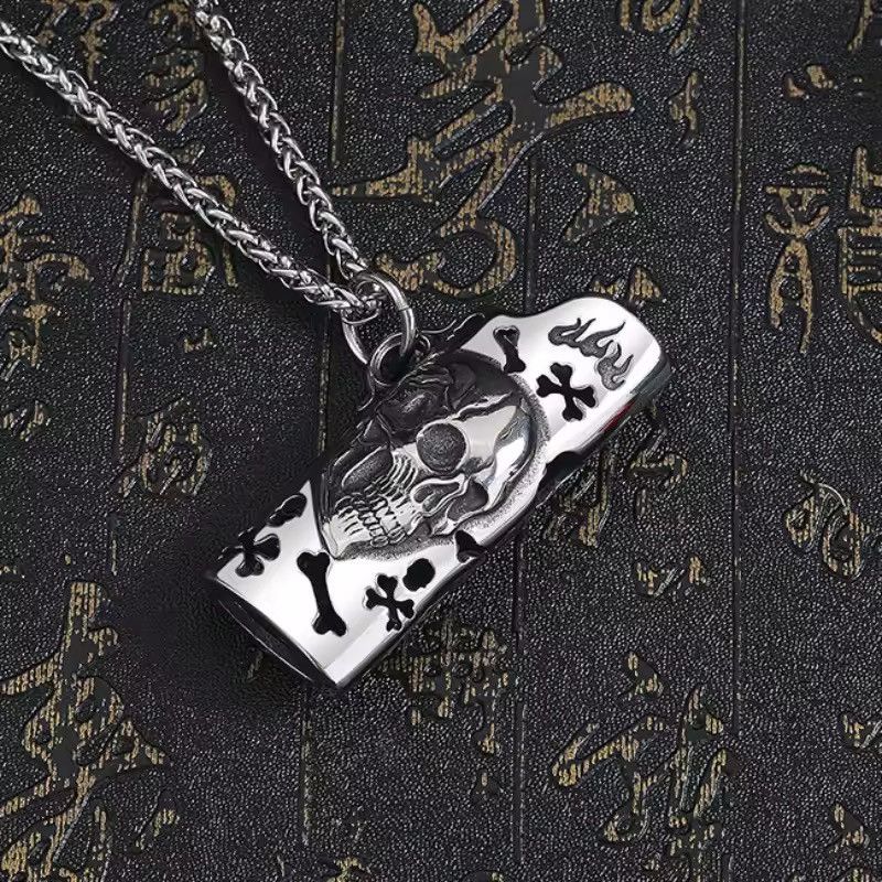 Other Titanium Steel Gothic Punk Skeleton Retro Lighter Size ONE SIZE - 1 Thumbnail