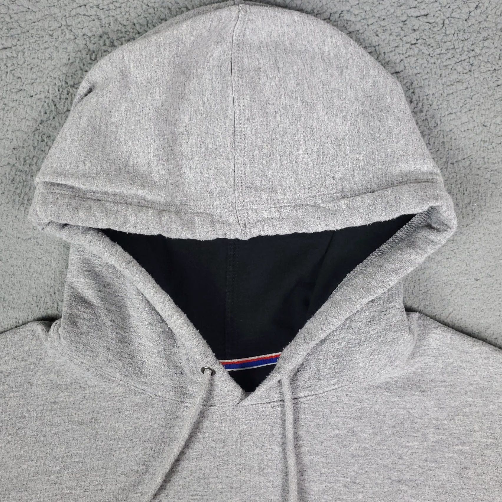 Champion Champion Hoodie Gray Lace Tie Pullover Casual Sweatshirt Adult L Mens Regular Solid Cotton Polyester Fleece Size US L / EU 52-54 / 3 - 2 Thumbnail