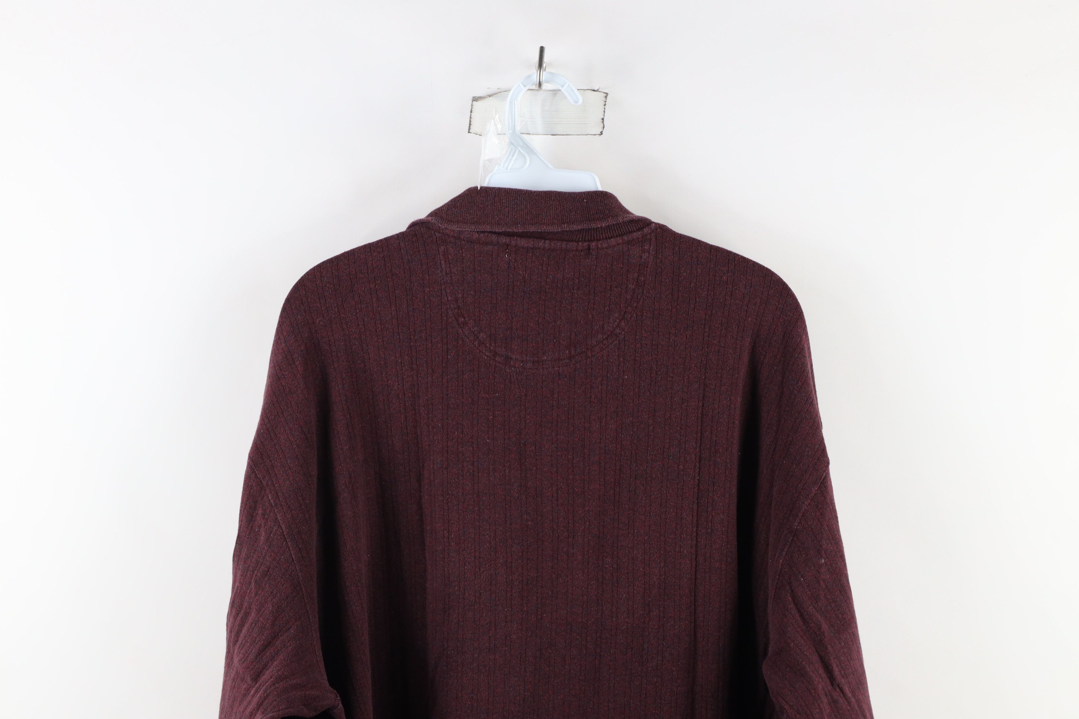 Vintage Vintage 90s Streetwear Knit Long Sleeve Rugby Polo Red Size US XL / EU 56 / 4 - 7 Thumbnail