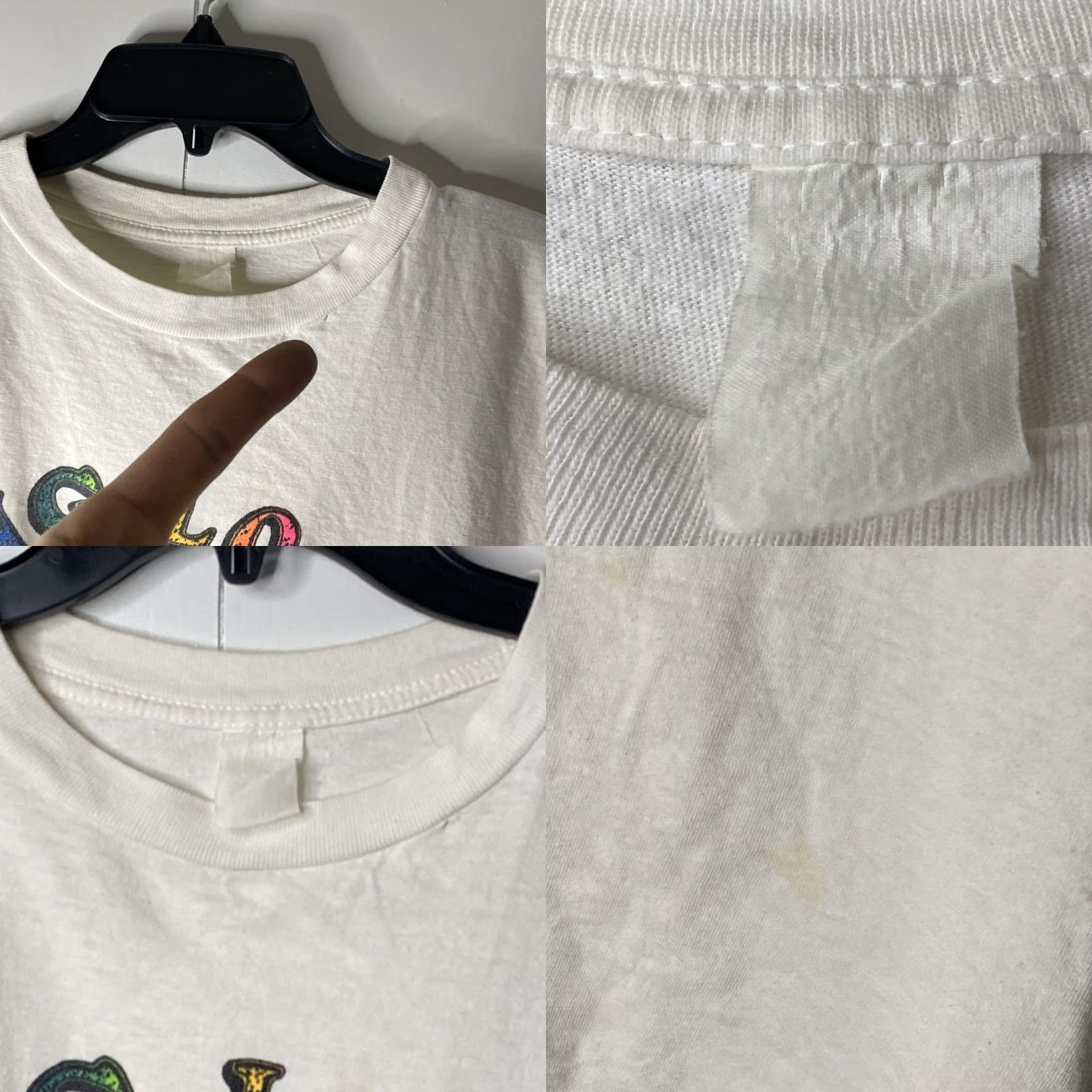 Vintage VINTAGE 80’s Hawaii Single Stitch T Shirt Hang Loose Grunge Distressed Flaw 23x26 White Unbranded Unisex Adults L Short Sleeve Mens Womens Boys Girls Size US L / EU 52-54 / 3 - 9 Thumbnail