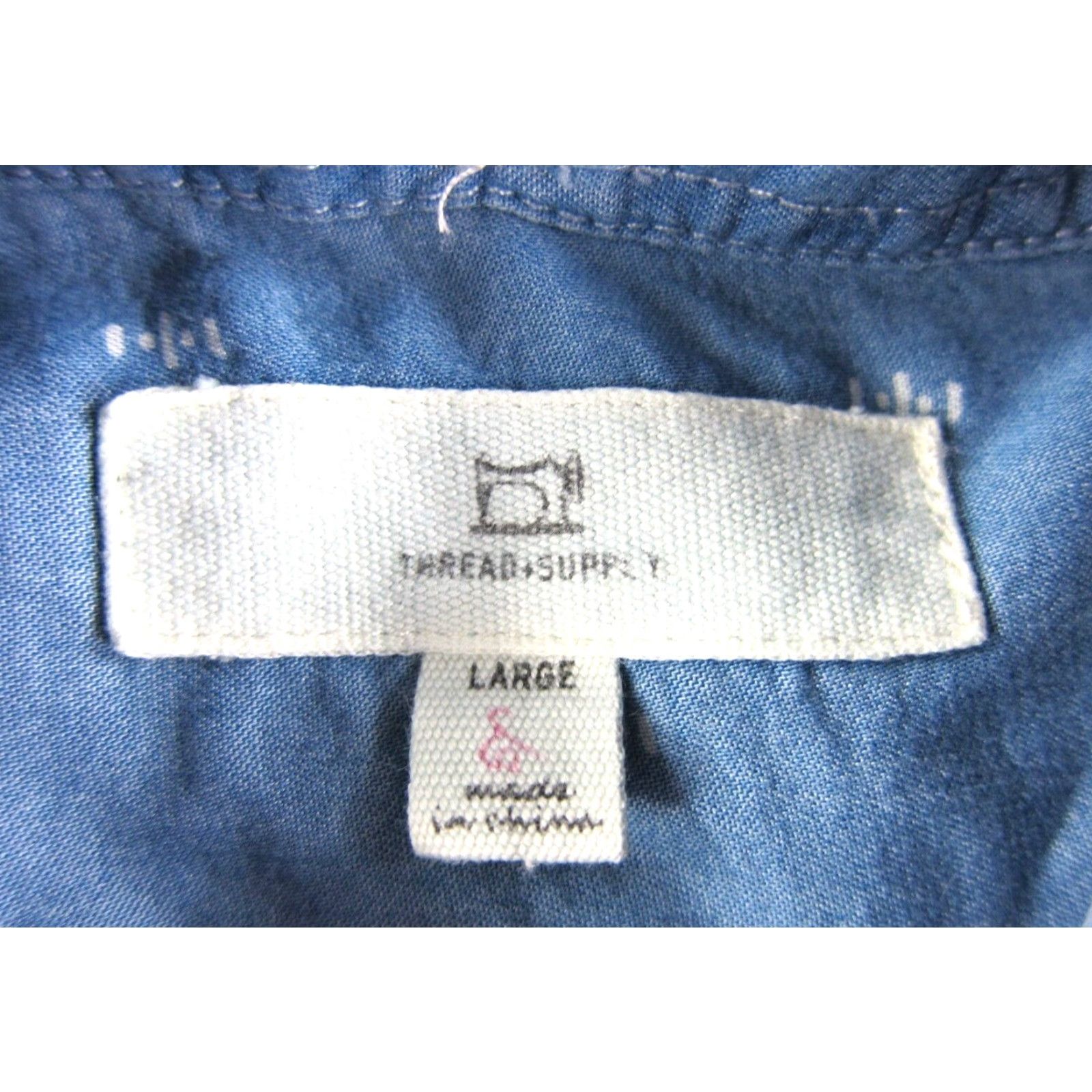 Vintage Thread Supply Tencel Blue Collared Pocket Button Down Shirt Dress Large Shirt Dress Womens Blue Tencel Pockets Front Pocket Dress/ Shirt Dress Size L / US 10 / IT 46 - 3 Thumbnail