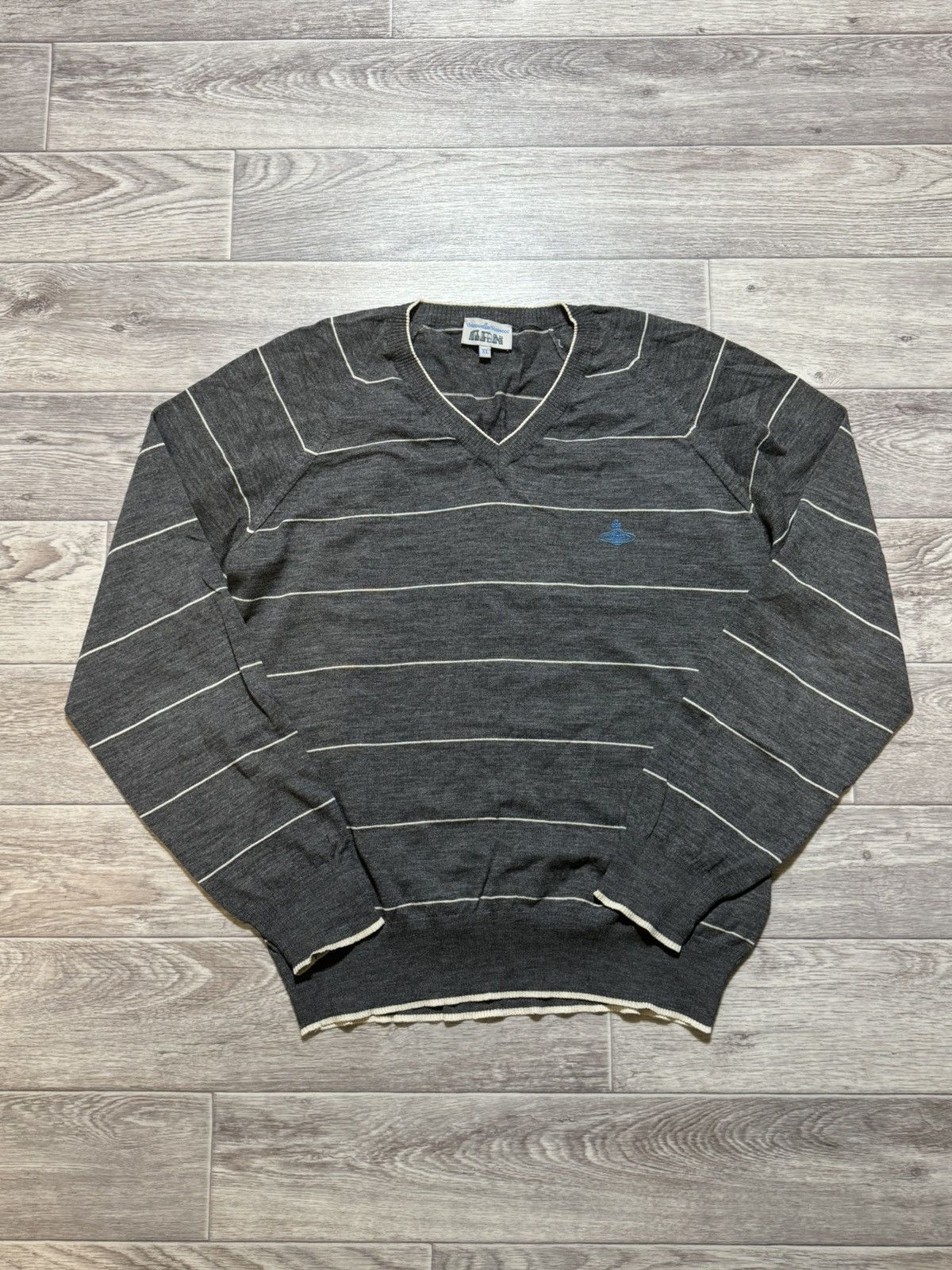 Japanese Brand Striped Orb Wool Knit Sweater Size US L / EU 52-54 / 3 - 1 Thumbnail