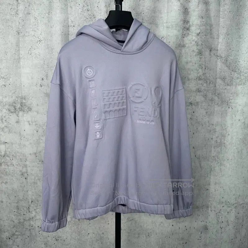 Fendi Purple Cotton Men's Hoodie .
