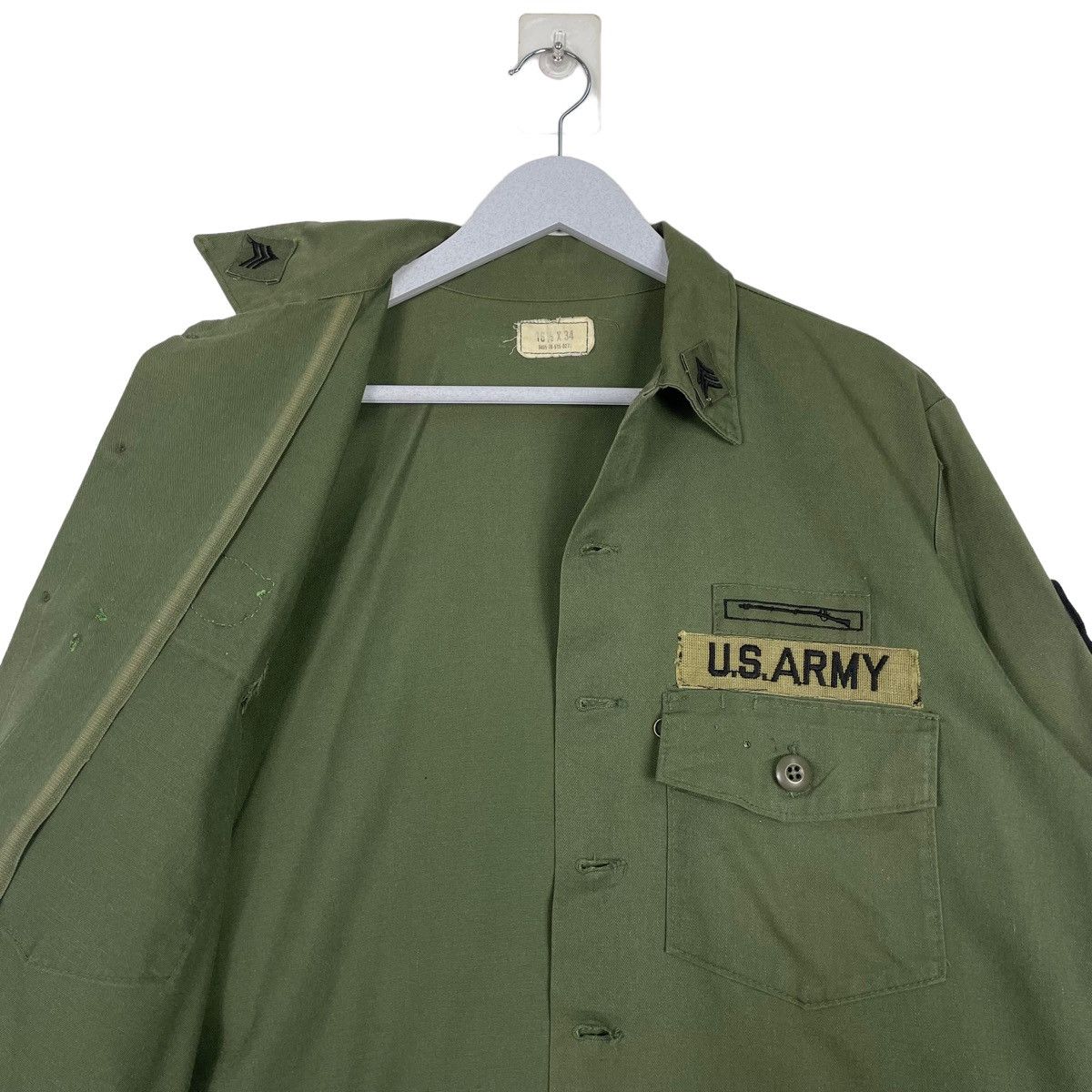 Vintage 💥VINTAGE OG ARMY US MILITARY SHIRT Size US L / EU 52-54 / 3 - 9 Thumbnail