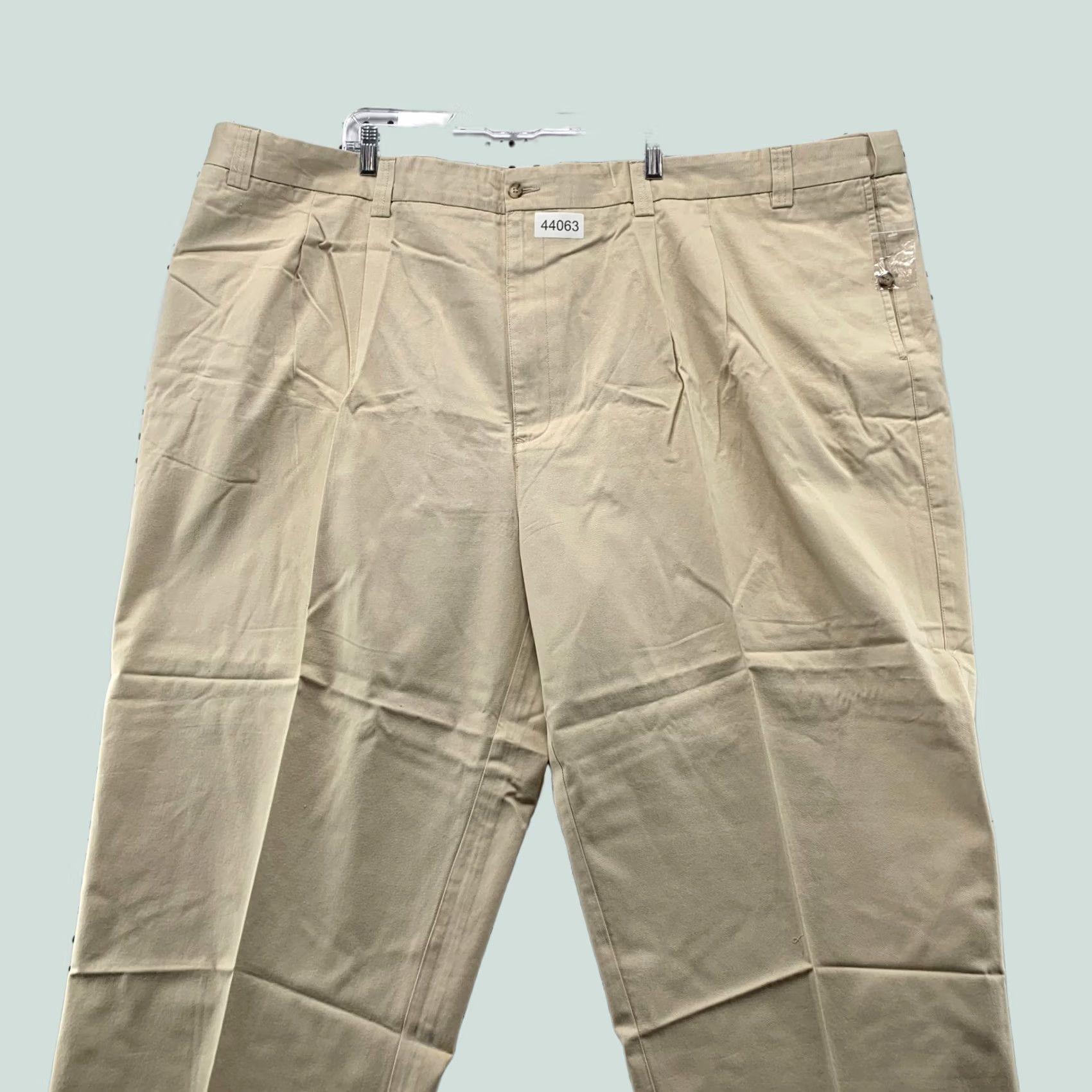 Haggar Haggar Beige Khaki Chino Pleated Pants Mens BIG Size 60 60x37 Vintage? No. Size US 44 / EU 60 - 1 Thumbnail