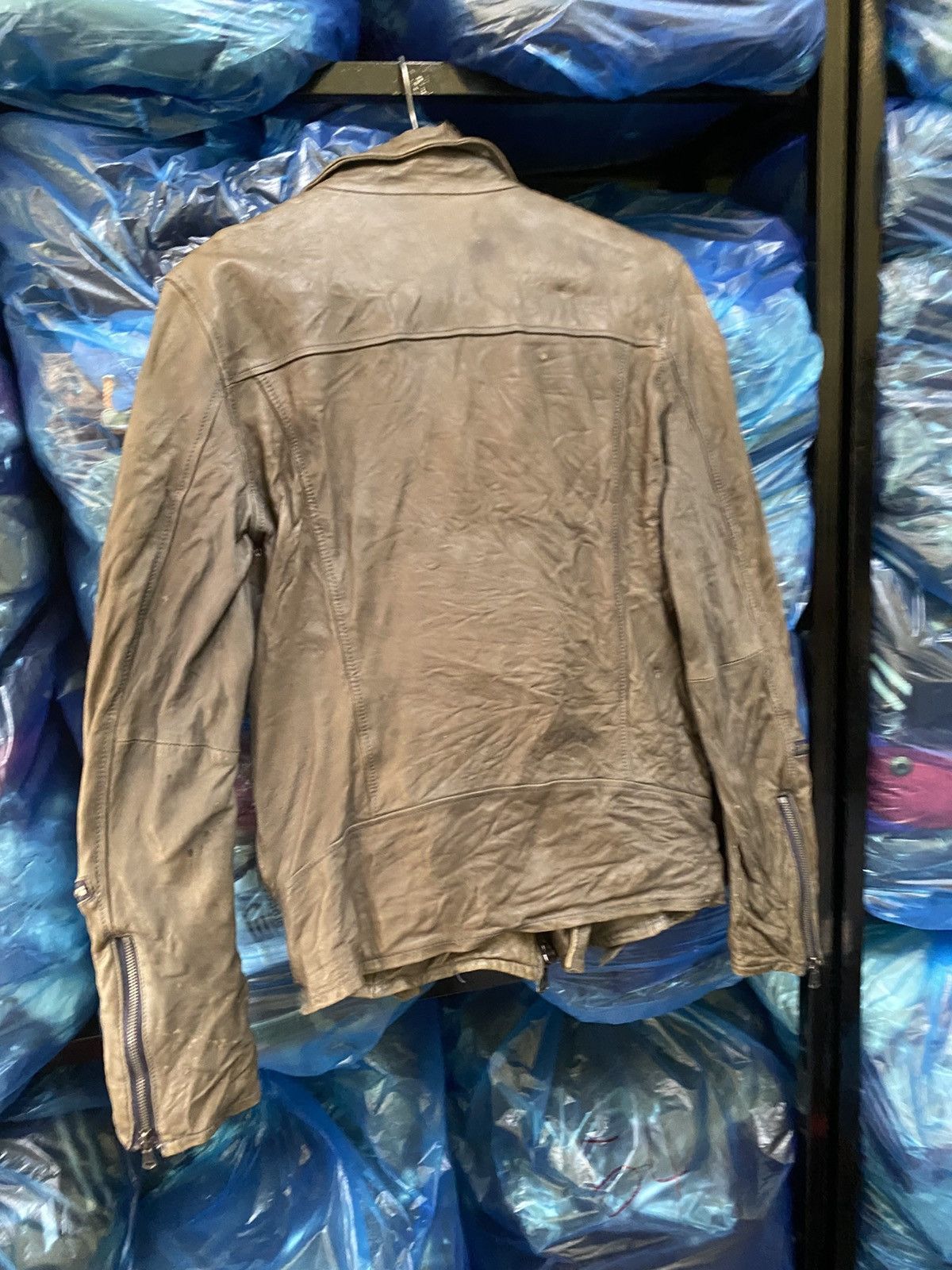 AZ by junhashimoto AZ Distressed Leather Moto Jacket Multiple Zippers Buckles Size US S / EU 44-46 / 1 - 13 Thumbnail
