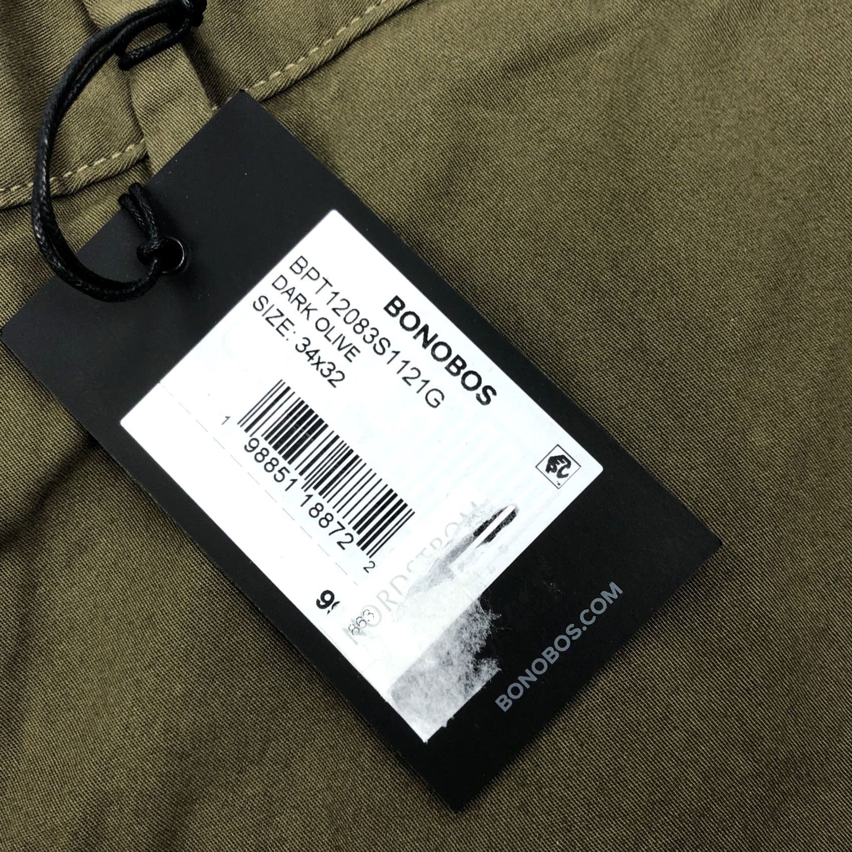 Bonobos BONOBOS Men's 34x32 Slim Fit Dark Olive Organic Cotton Chino Pants NWT Size US 34 / EU 50 - 4 Thumbnail
