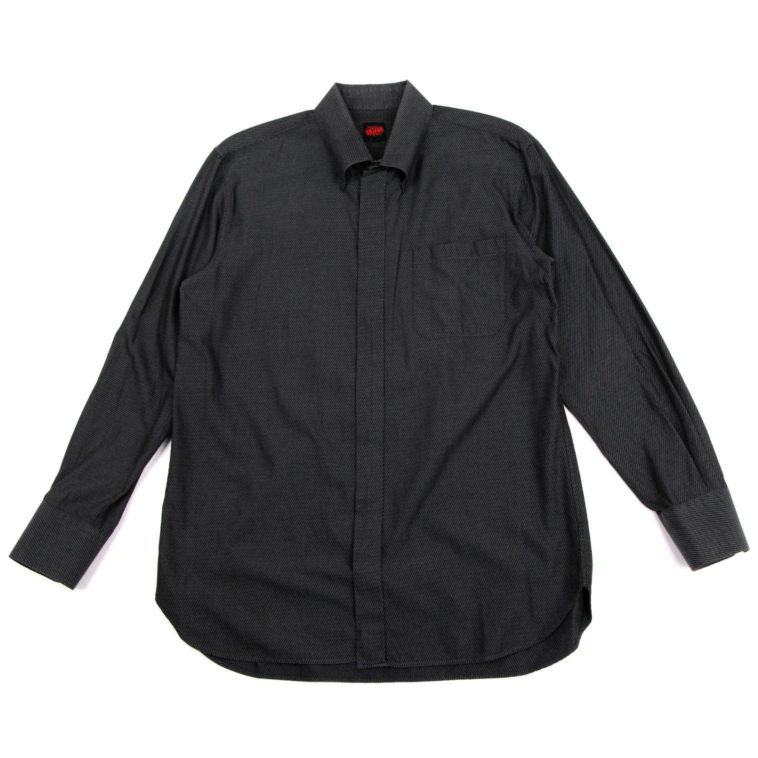 Jean Paul Gaultier Charcoal Pinstripe Shirt Size 50 in Good Condition Size US M / EU 48-50 / 2 - 1 Thumbnail