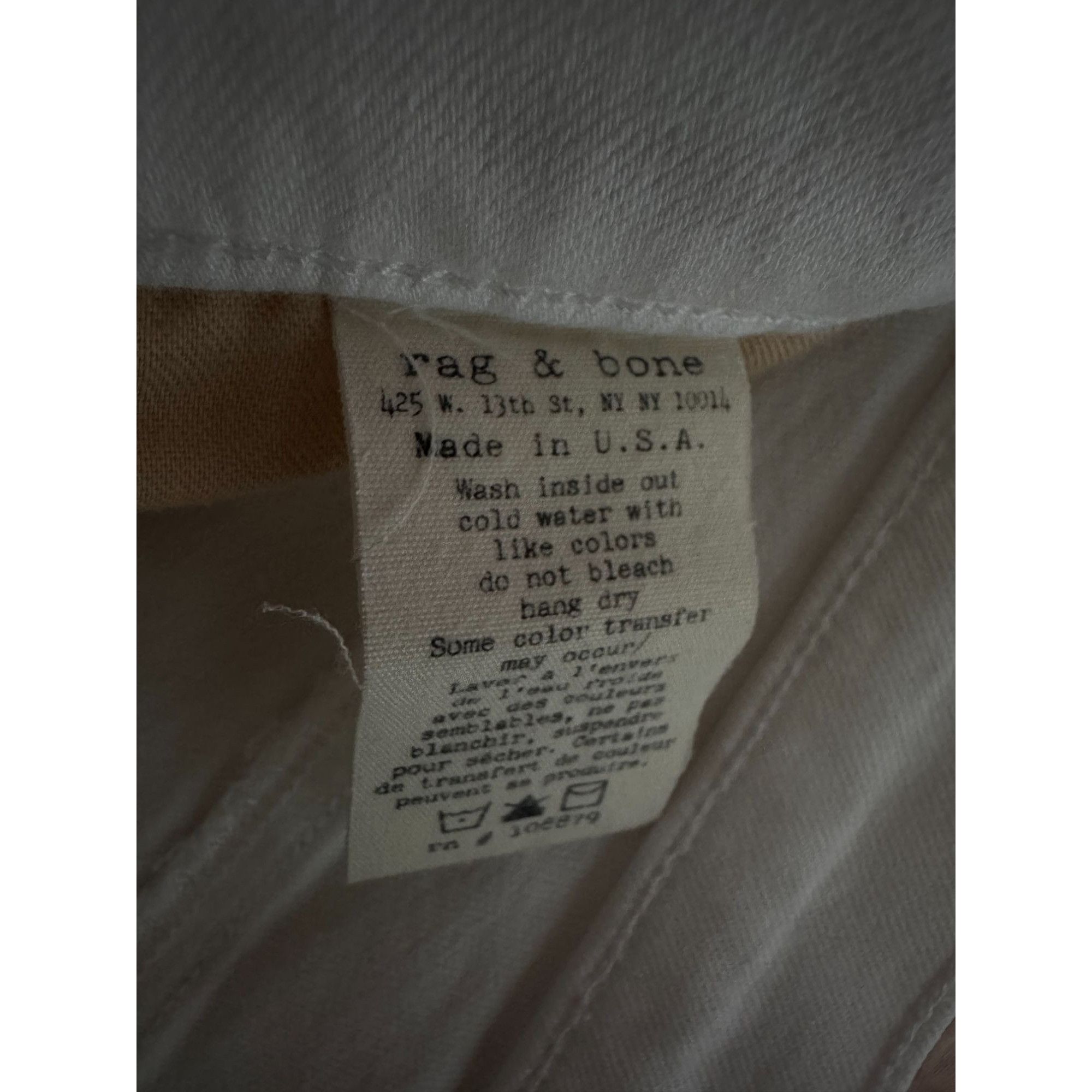 Rag & Bone Rag & Bone white skinny jeans, soft stretchy denim sz 30 Size 30" / US 8 / IT 44 - 3 Thumbnail