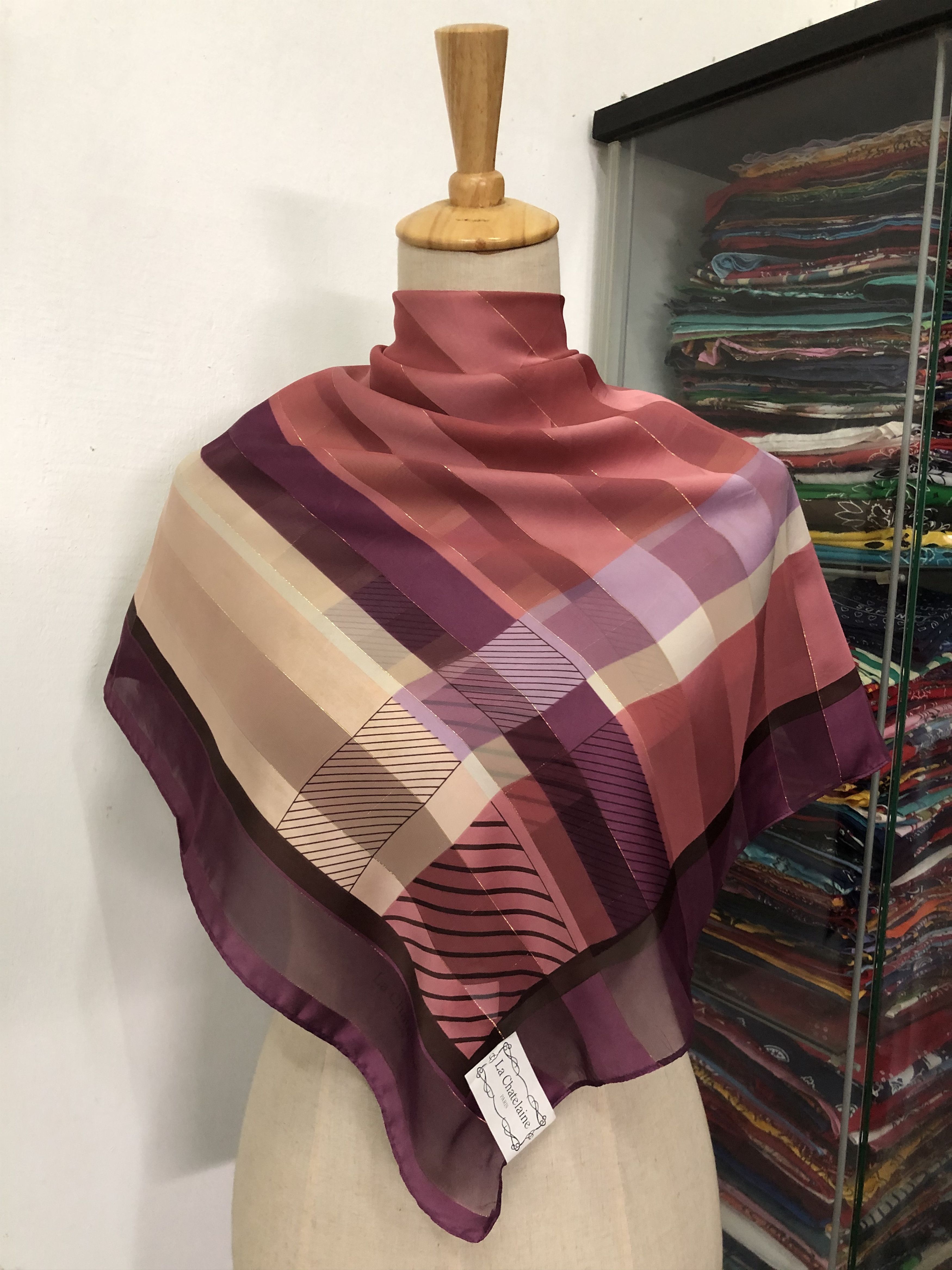 Vintage La Chatelaine Silk Scarf