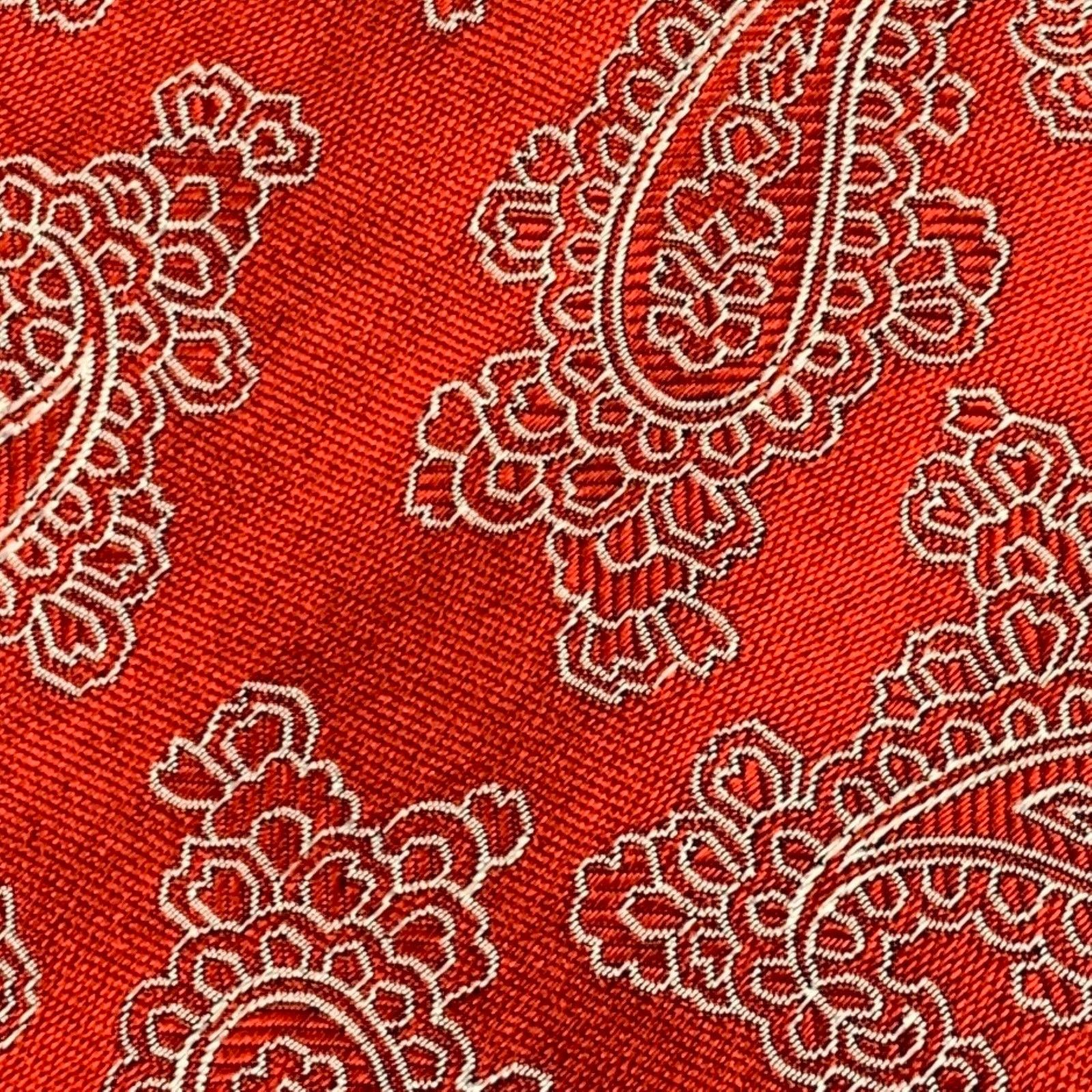 Etro ETRO Red White Paisley Silk Jacquard Tie Size ONE SIZE - 3 Thumbnail