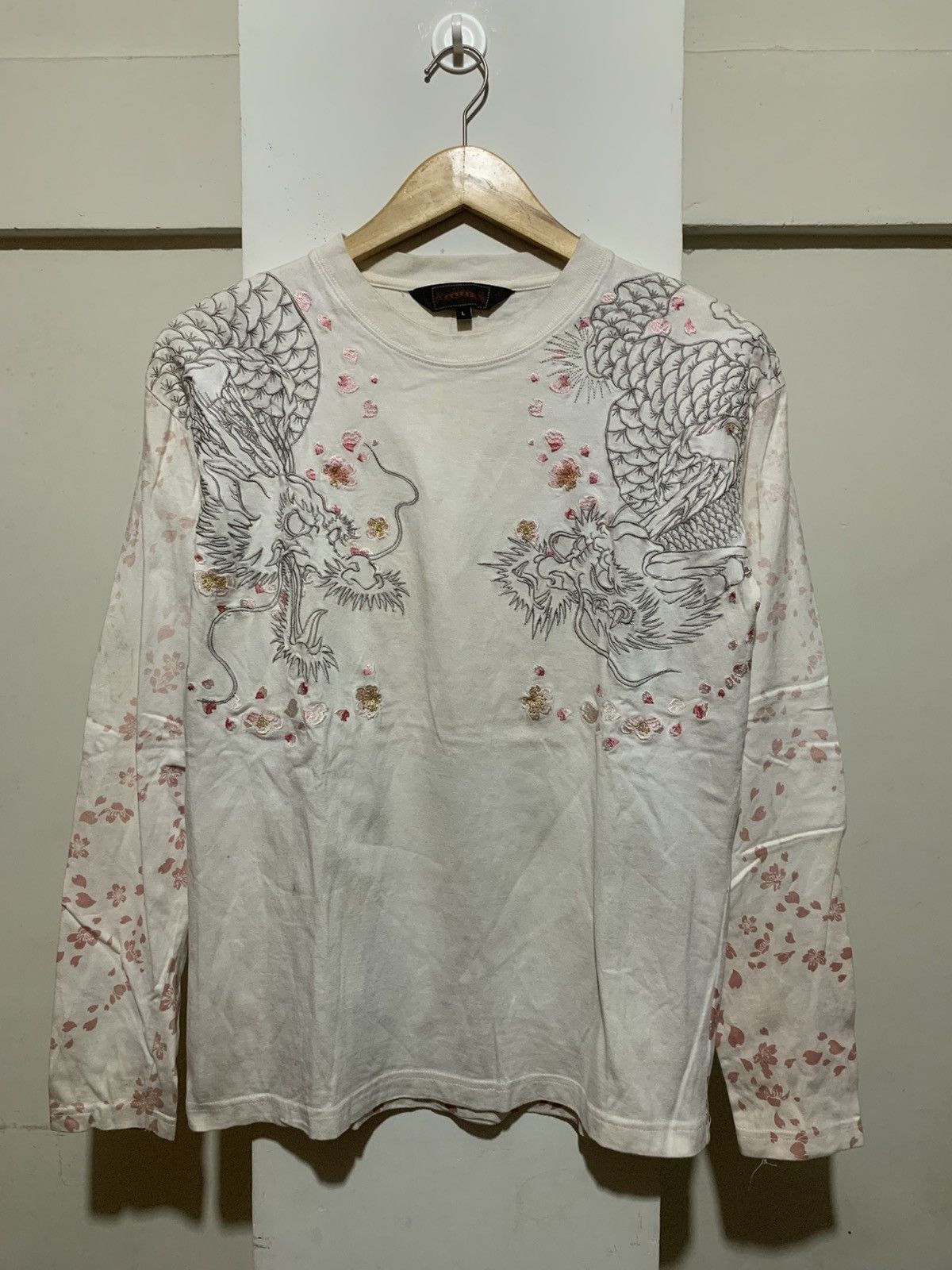 14th Addiction Vintage Y2K Dragon AOP Embroidered Yakuza Longsleeve Tee Size US L / EU 52-54 / 3 - 1 Thumbnail