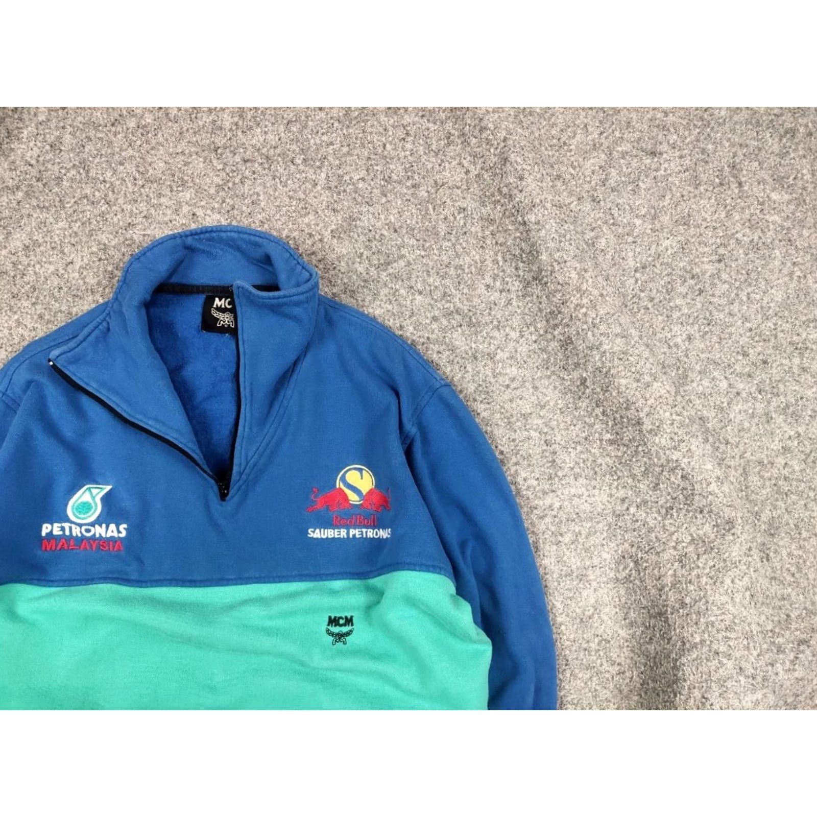MCM VINTAGE MCM Sweatshirt 80s #1/4 Zip Long Sleeve Zip Mock Neck Blue Mens Size M Sweatshirt 80s Logo Vintage Pattern: Solid Size US M / EU 48-50 / 2 - 4 Thumbnail