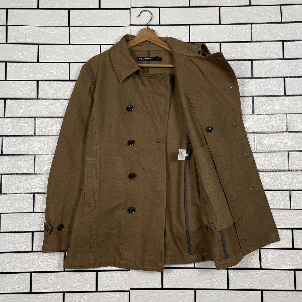 Boycott Boycott Double Breasted Brown Jacket Size US M / EU 48-50 / 2 - 9 Thumbnail