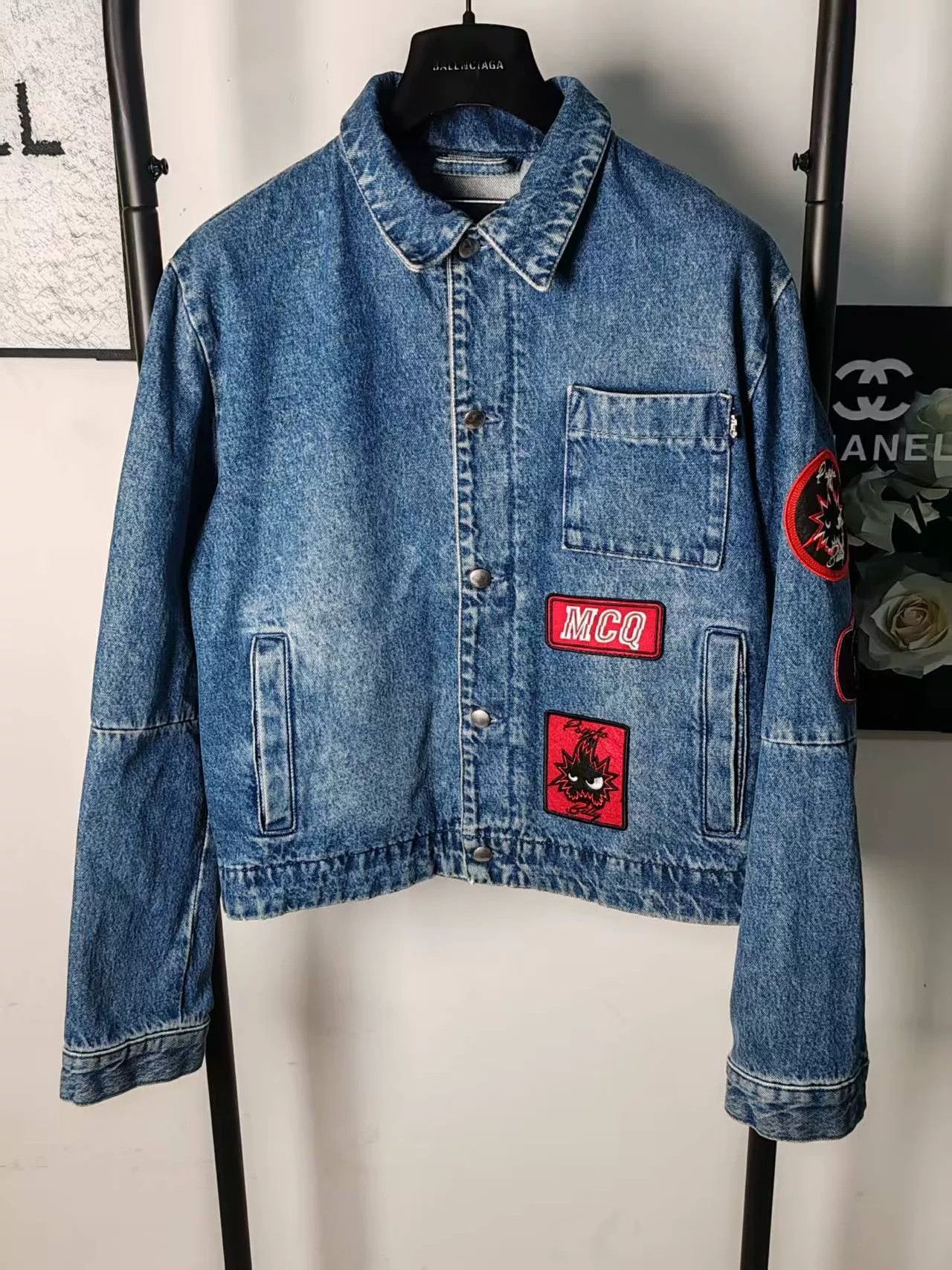Alexander McQueen Alexander McQueen Logo Denim Jacket Size US M / EU 48-50 / 2 - 1 Thumbnail
