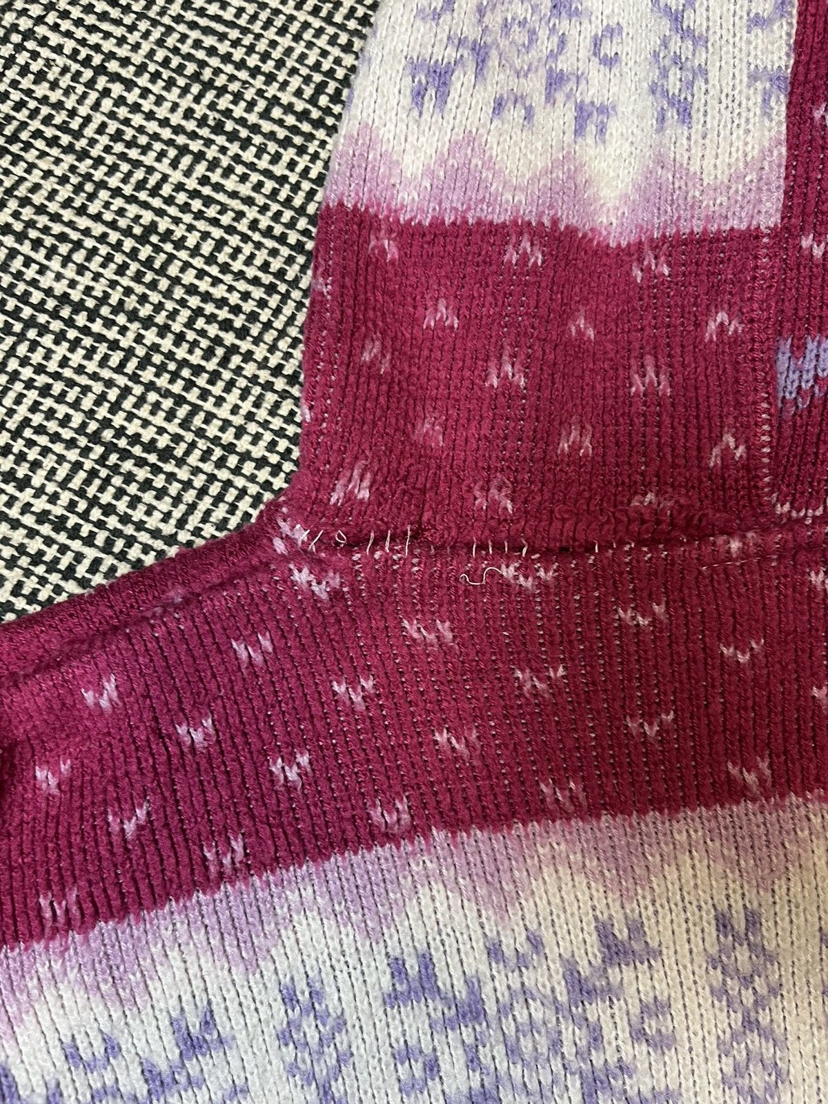 Vintage Vintage 90s alpaca pink knit zip hoodie sweater Ecuador Size US M / EU 48-50 / 2 - 7 Thumbnail
