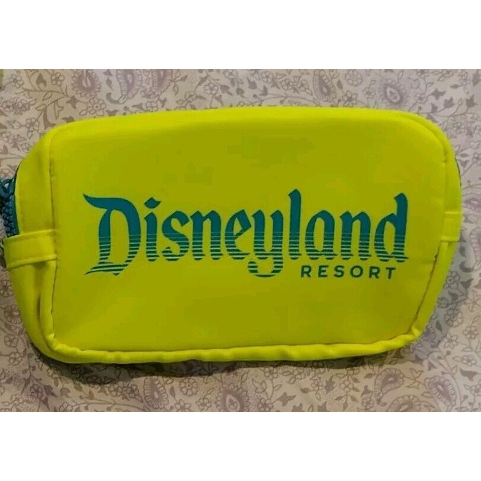 Disney Disneyland Resort Blue On Chartreuse FannyPack Waist Bag 9×5 Size ONE SIZE - 1 Thumbnail