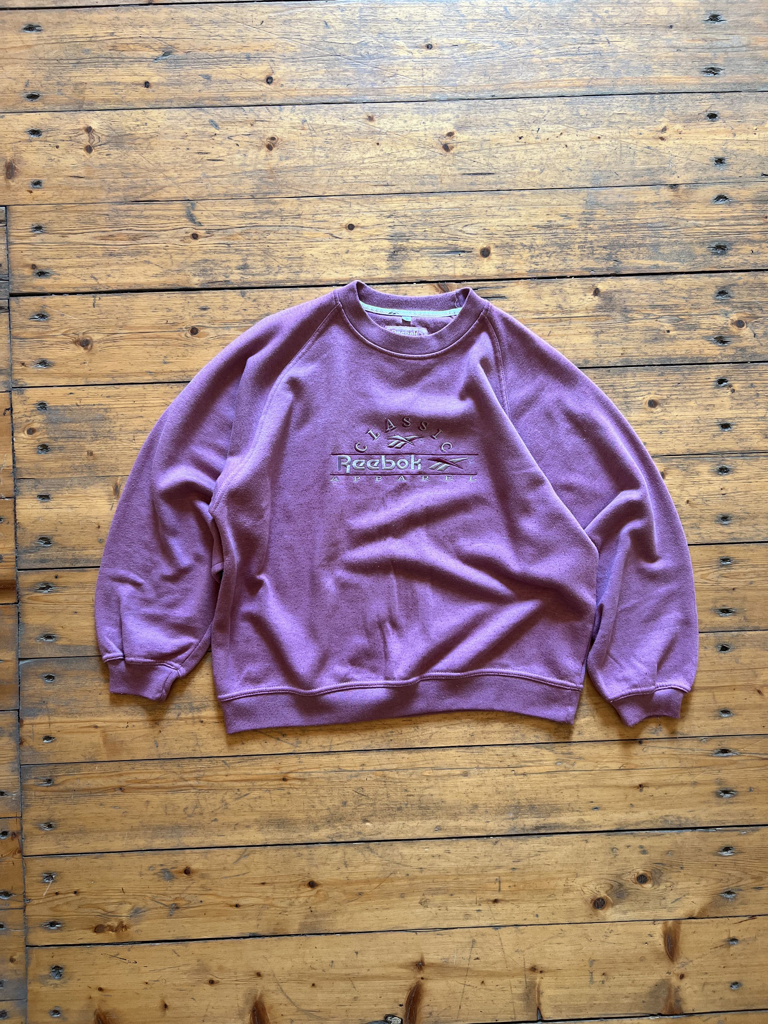 Vintage Reebok Retro Boxy Embroidered Sweatshirt 1990s Size US M / EU 48-50 / 2 - 1 Thumbnail