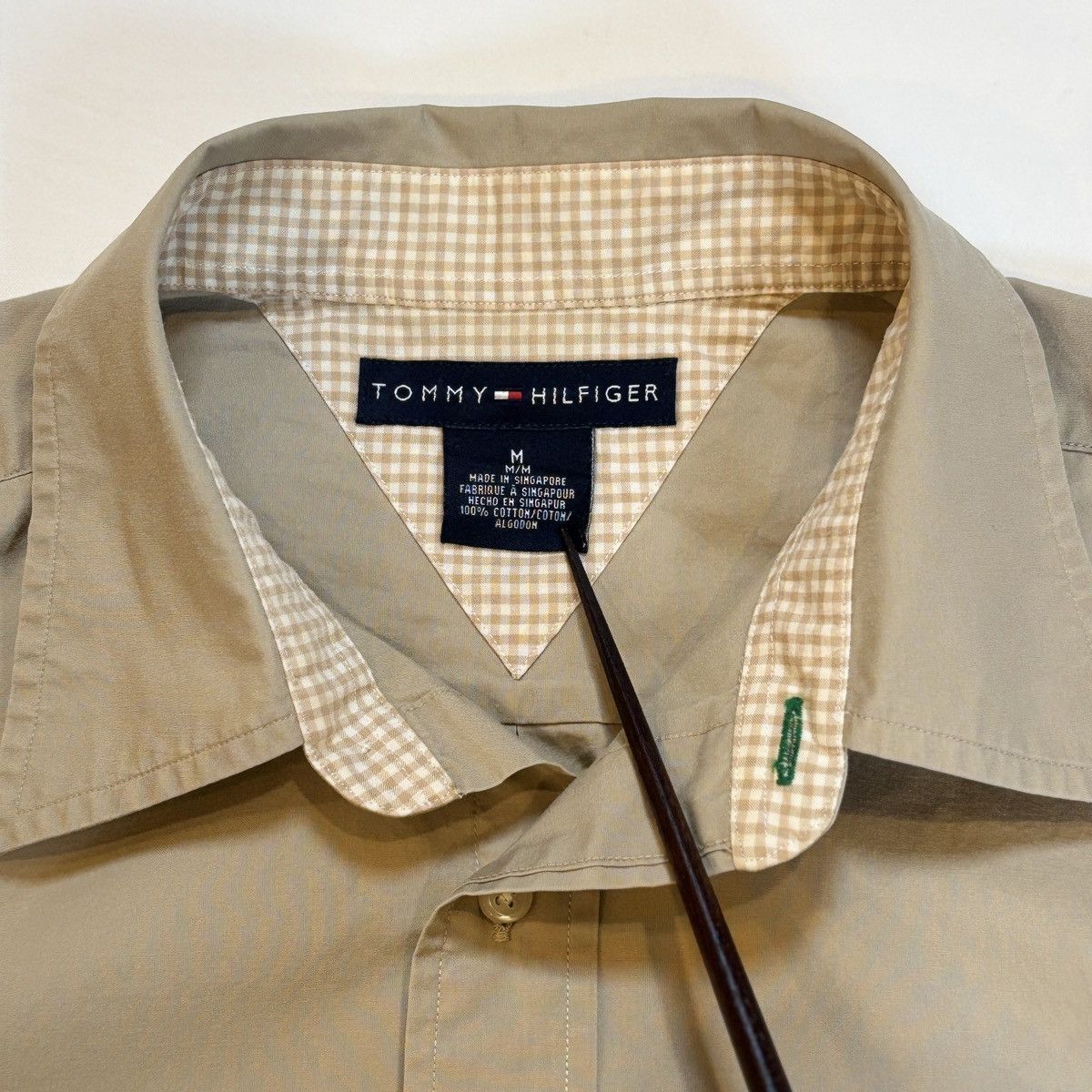 Tommy Hilfiger Vintage 90s Tommy Hilfiger Crest Logo Button Down - Tan Size US XL / EU 56 / 4 - 2 Thumbnail