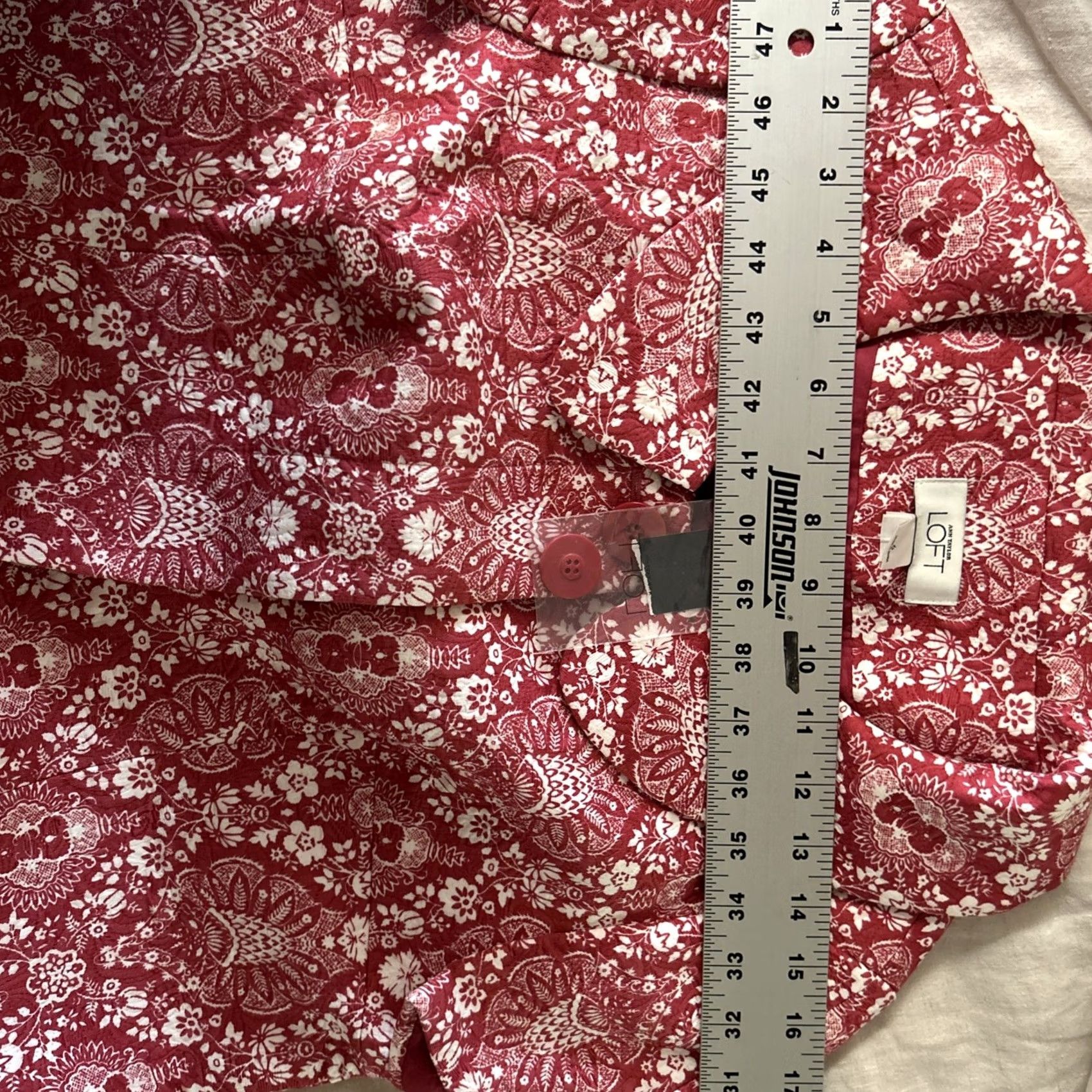 Ann Taylor Ann Taylor Loft Women’s Jacquard Cropped Jacket Top Size 6 Peter Pan Collar New Size M / US 6-8 / IT 42-44 - 5 Thumbnail