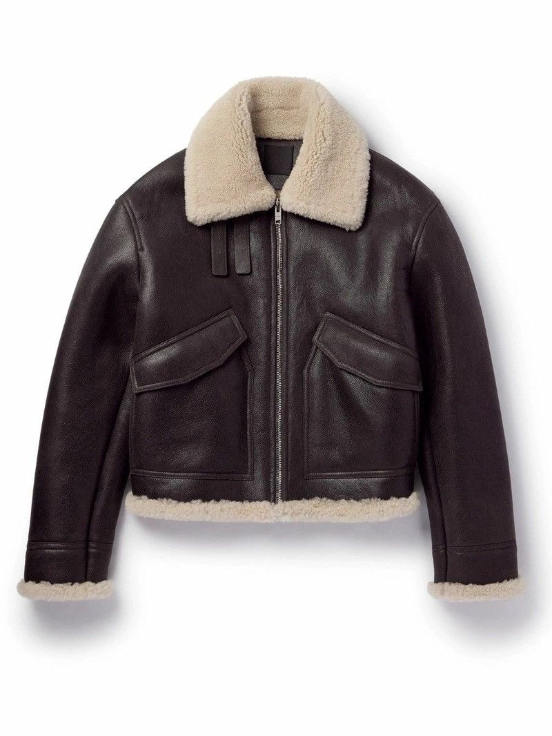 Givenchy 🔥$4.4K VALUE🔥Shearling Leather Bomber Jacket Size US M / EU 48-50 / 2 - 1 Thumbnail