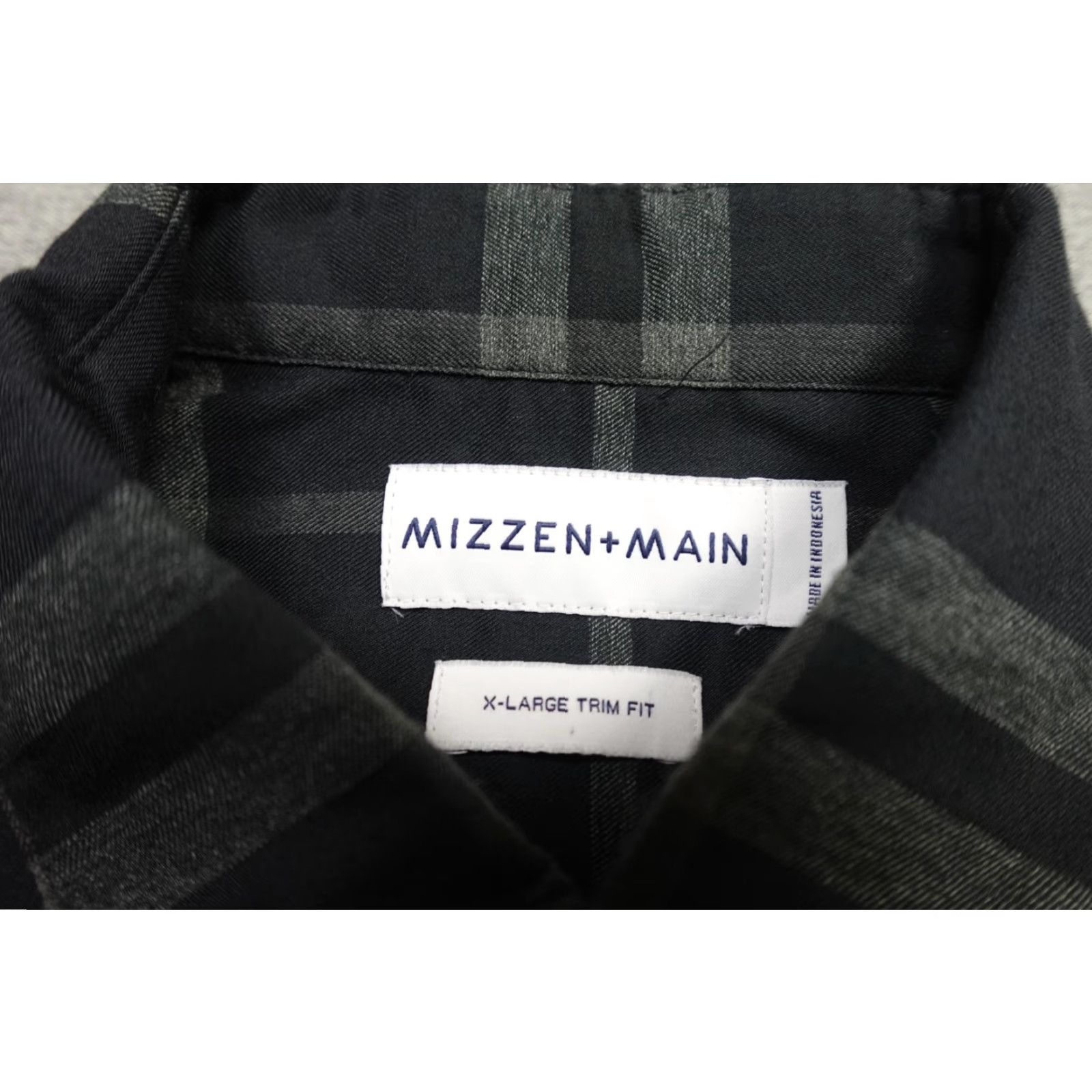 Mizzen+Main Mizzen+Main Button-Down Shirt Mens XL Gray Plaid Trim Fit Performance Stretch Shirt Size US XL / EU 56 / 4 - 2 Thumbnail